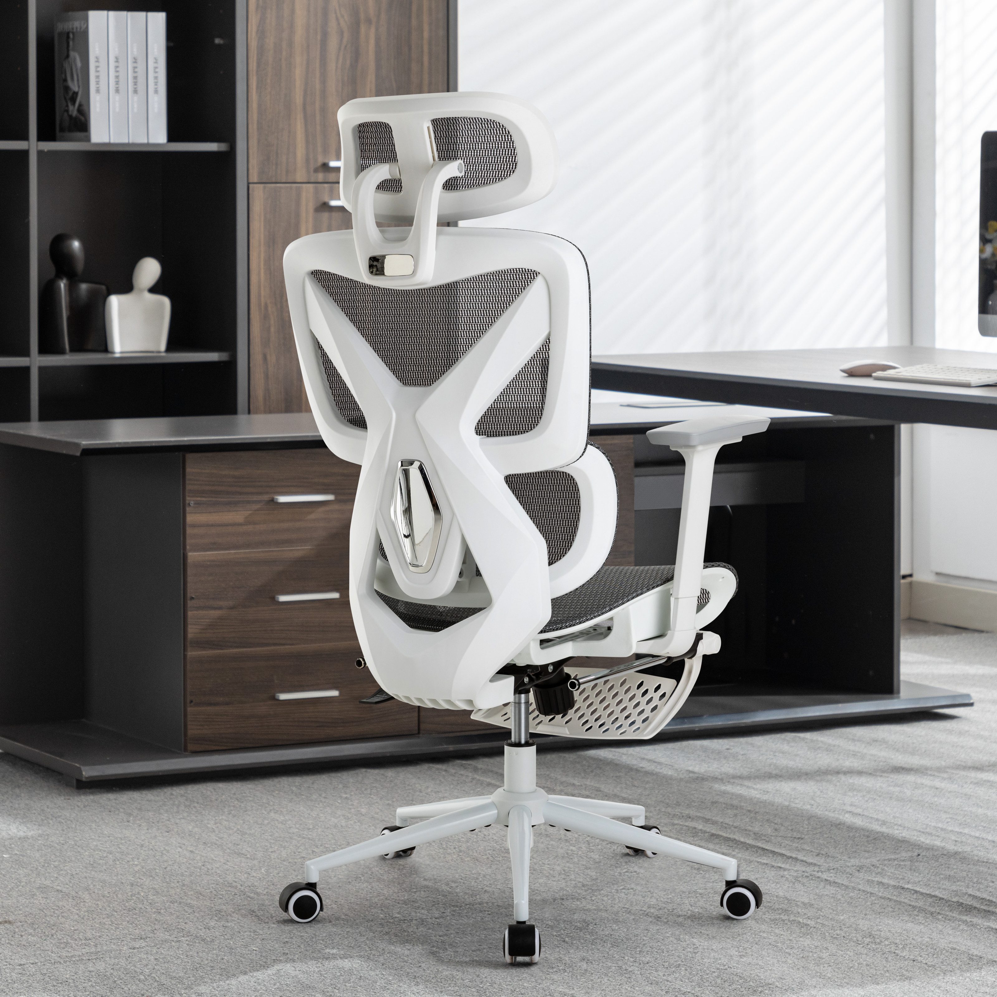 UEV Bürostuhl mit Fußstütze Mesh Ergonomisch günstig online kaufen
