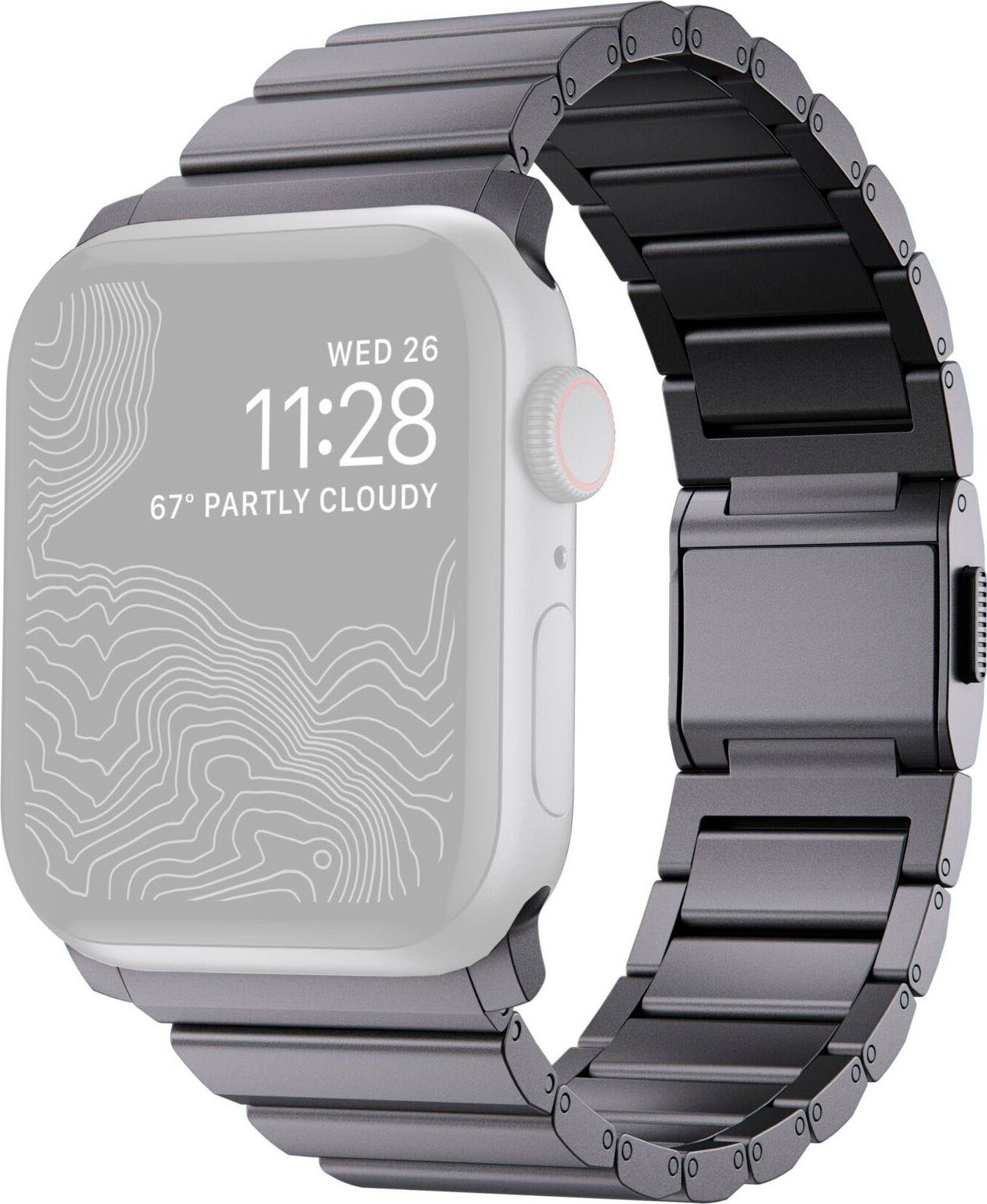 Nomad Smartwatch-Armband Strap Aluminum 42/44/45/49mm, Besonders leichtes,  langlebiges Uhrenarmband für die Apple Watch