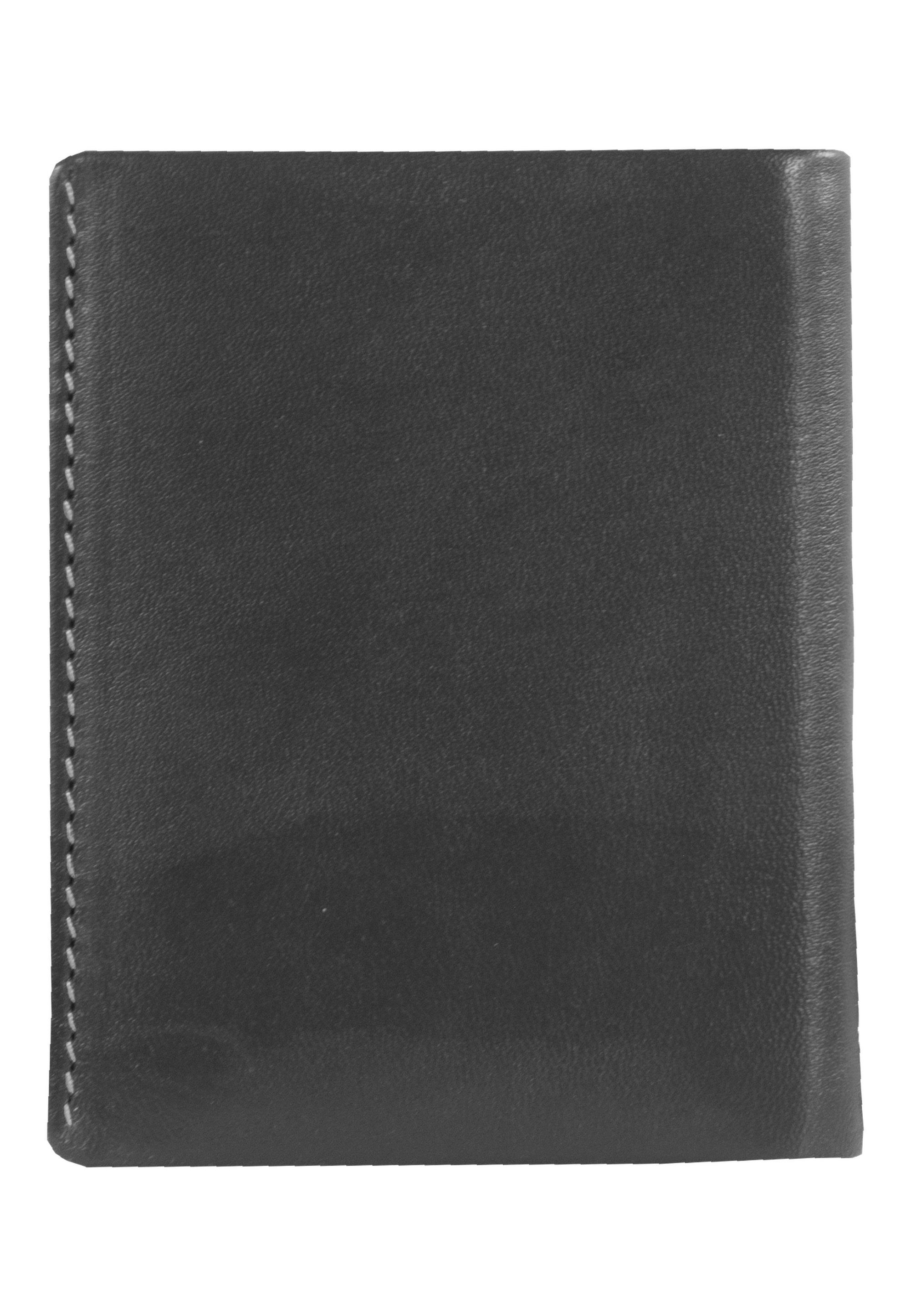 HENRY, schwarz Hochkantformat im Büffel Brieftasche Braun