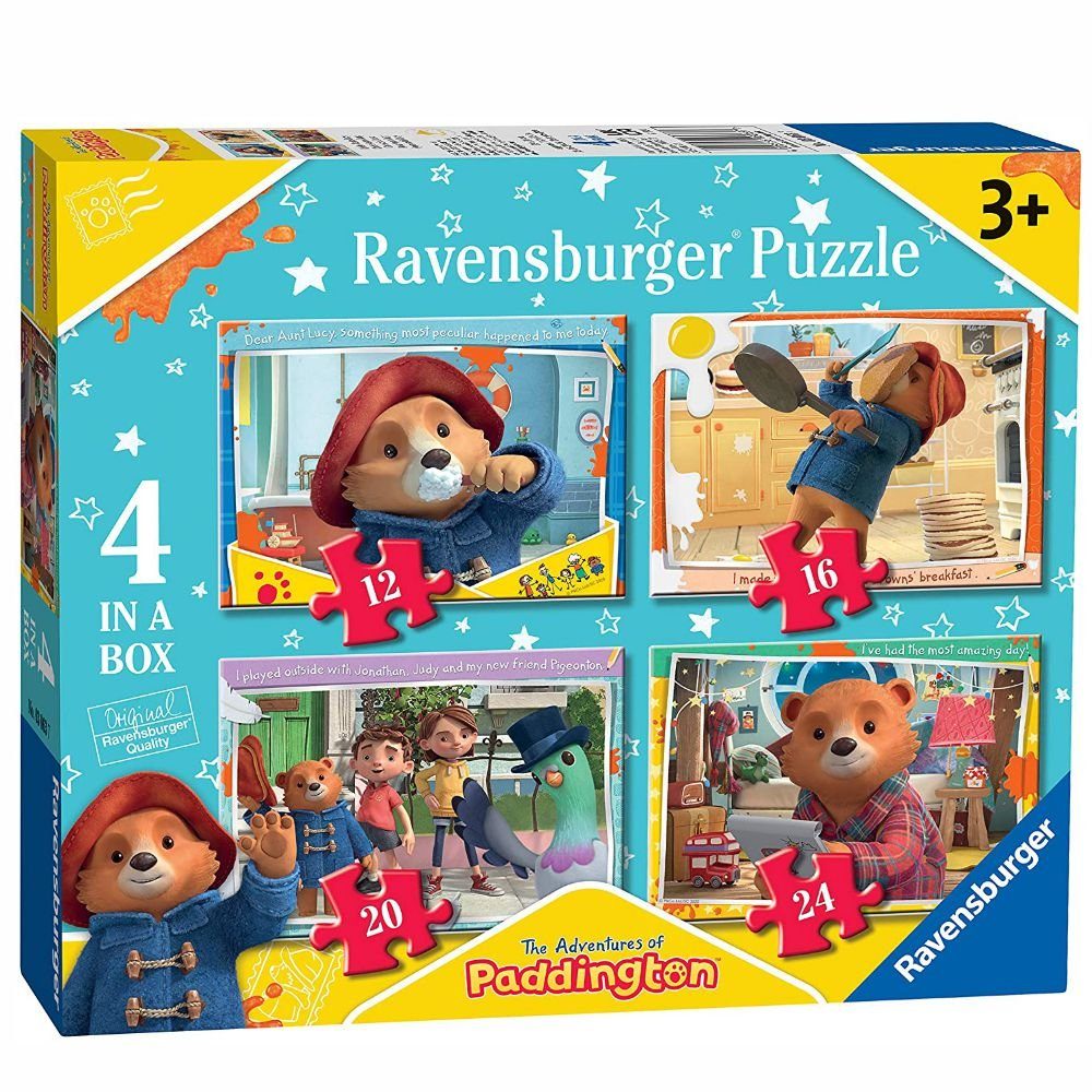 Ravensburger Puzzle 4 in 1 Puzzle Box Paddington Bär Ravensburger Kinder Puzzle, 24 Puzzleteile