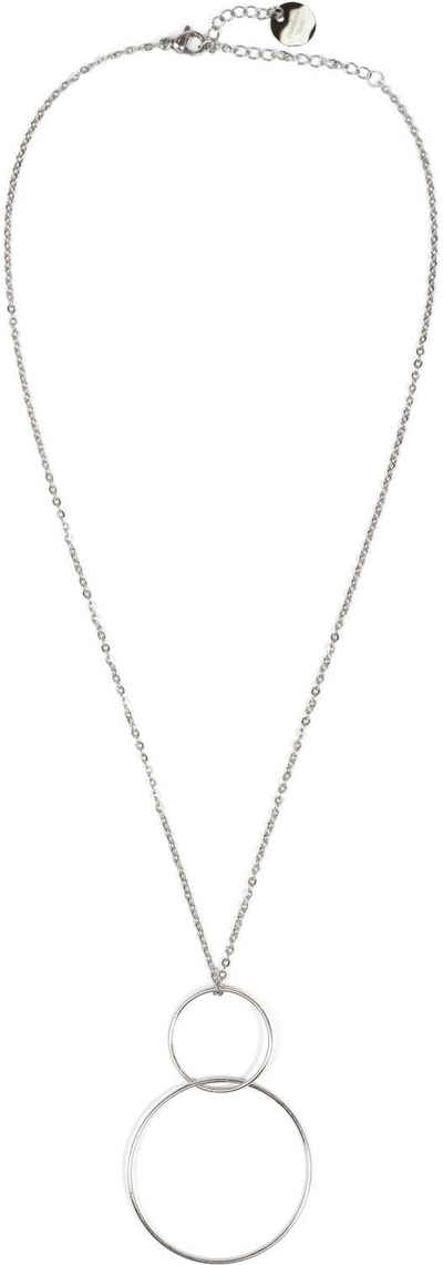 styleBREAKER Edelstahlkette (1-tlg), Edelstahl Halskette mit verschlungenen Ringen