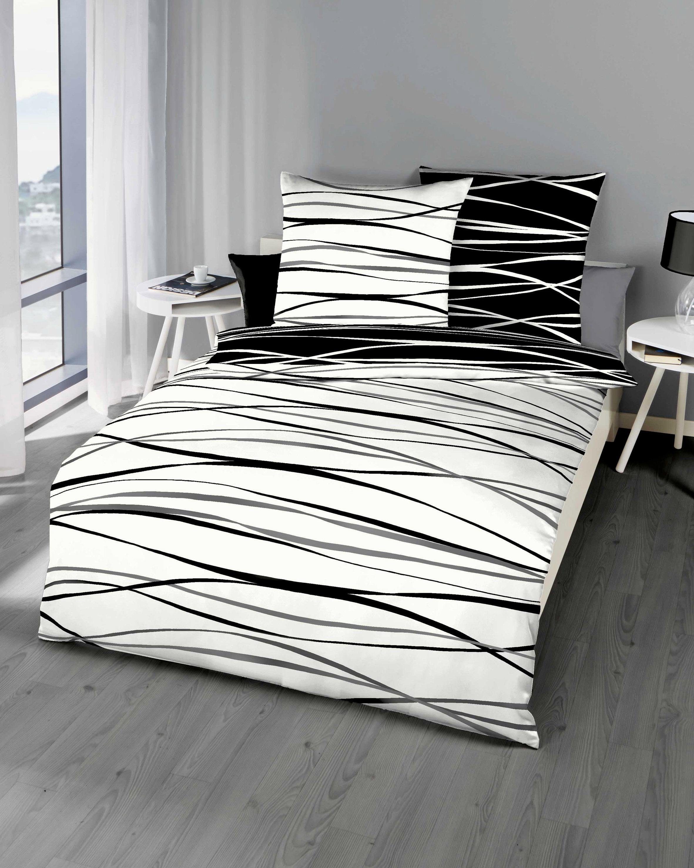 Kaeppel Wendebettwäsche Motion, Mako-Satin, 3 teilig, günstig online kaufen