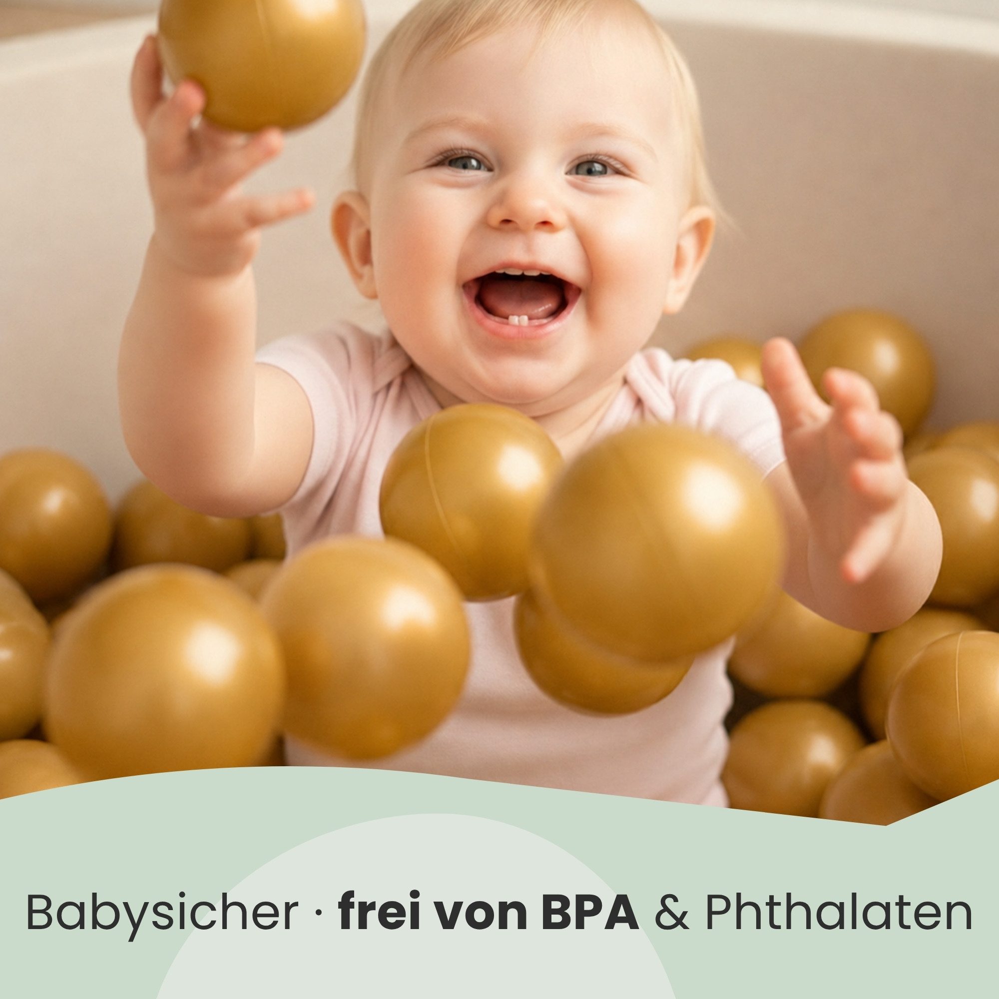 LittleTom Bällebad-Bälle Baby - 50 Bunte Bälle fürs Bällebad - Geprüfte Spielbälle für Kinder (50-St), Ab dem 1. Tag: Babybälle zum Greifen - Plastikbälle für den Bällepool