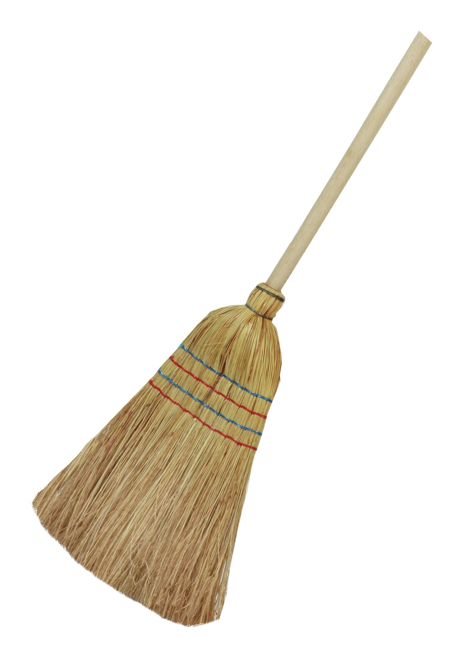 Floraworld Laubbesen, Reisstrohbesen 4-Naht mit Stiel 135 cm