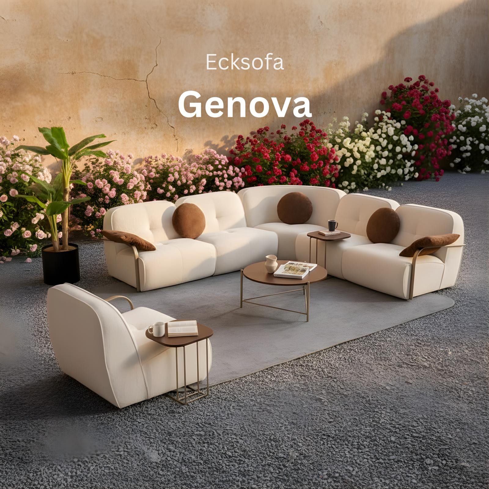 JulietHome Ecksofa Genova, Set, Modulares Ecksofa inkl. Sessel