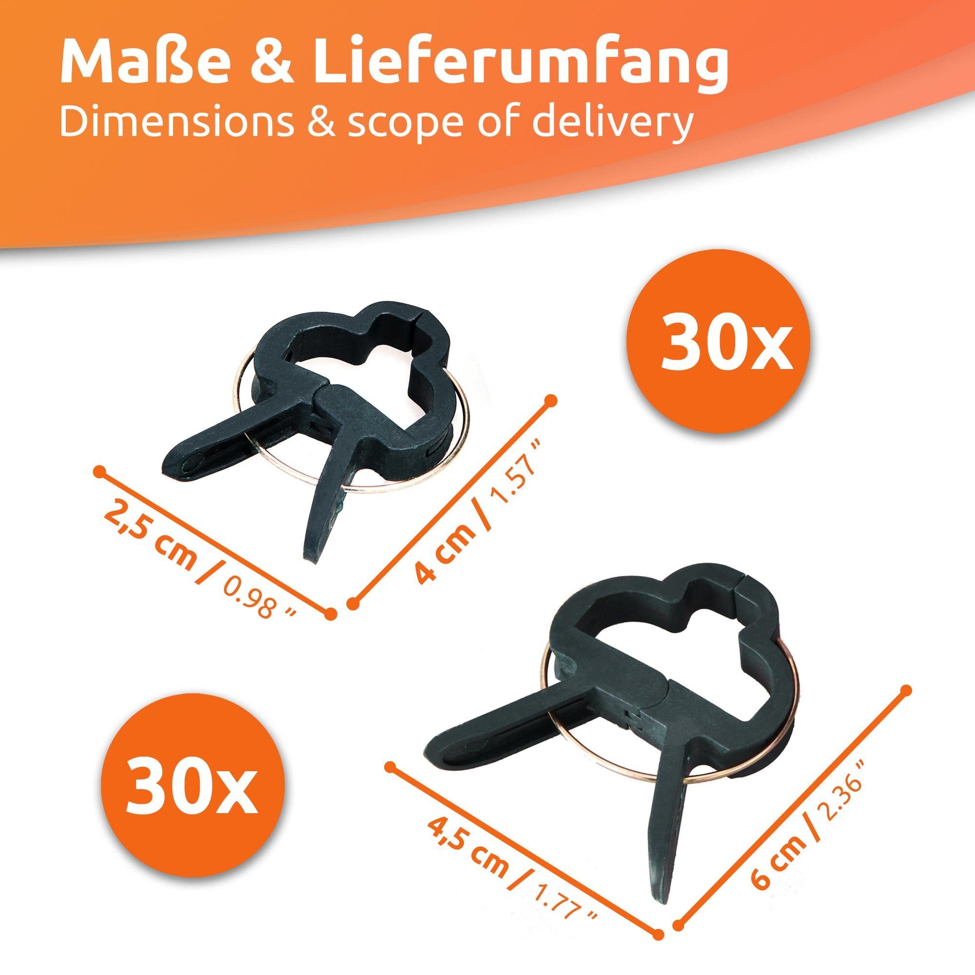 ECENCE Gartenpflege-Set 60x Pflanzenclips gemischt Pflanzenklammern für günstig online kaufen