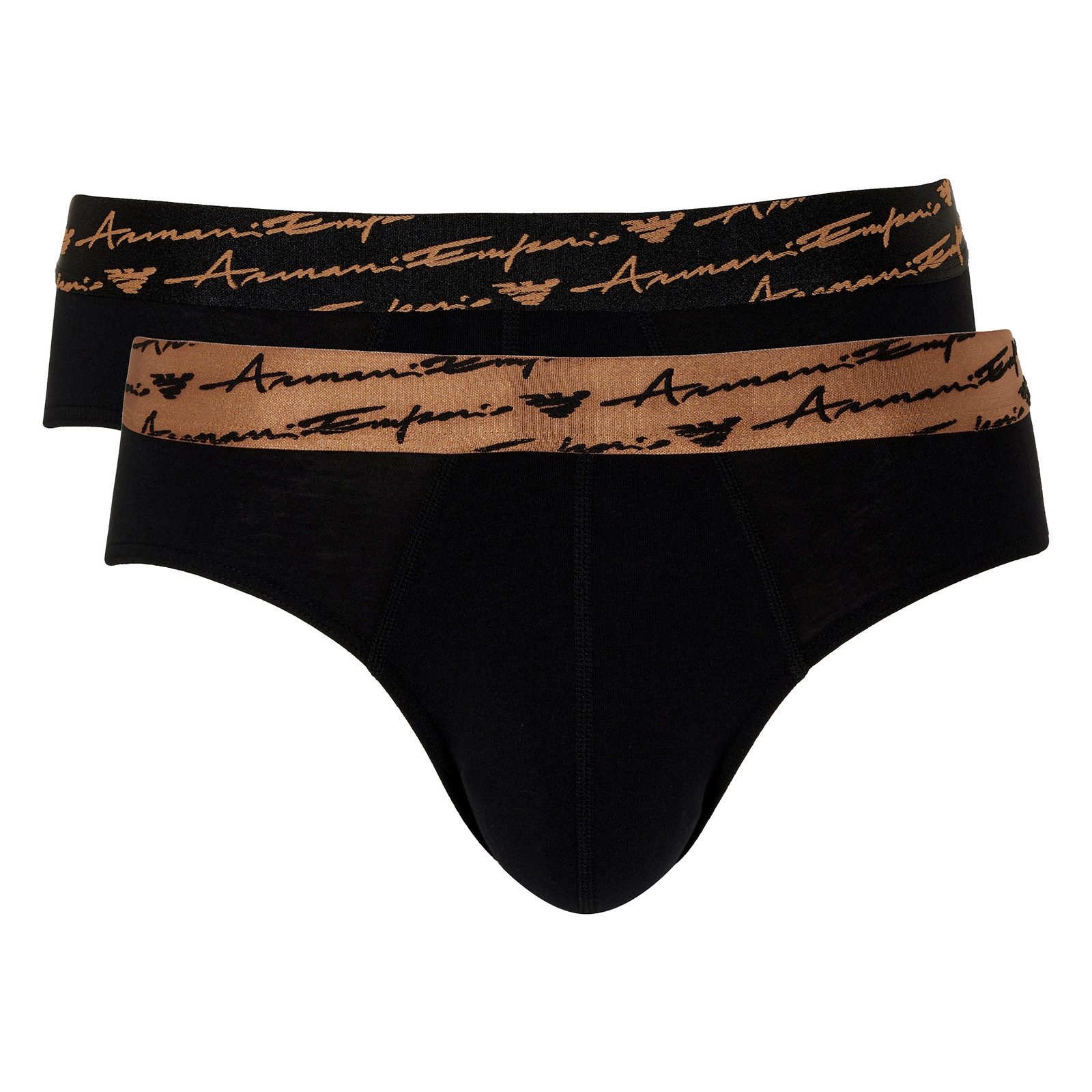 Emporio Armani Slip 2er Pack Brief (2-St., 2 Stück) mit elastischem Logo-Bund