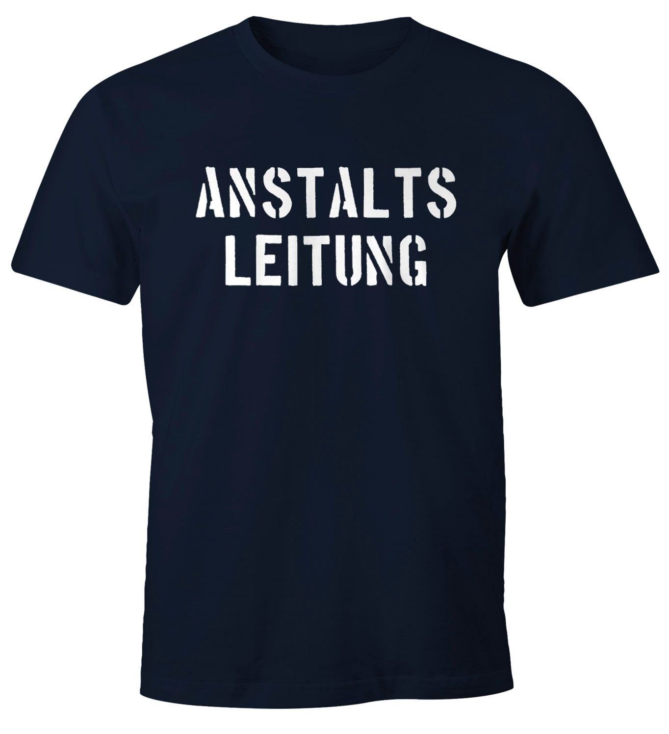 MoonWorks Print-Shirt Anstaltsleitung Herren T-Shirt Fun-Shirt günstig online kaufen