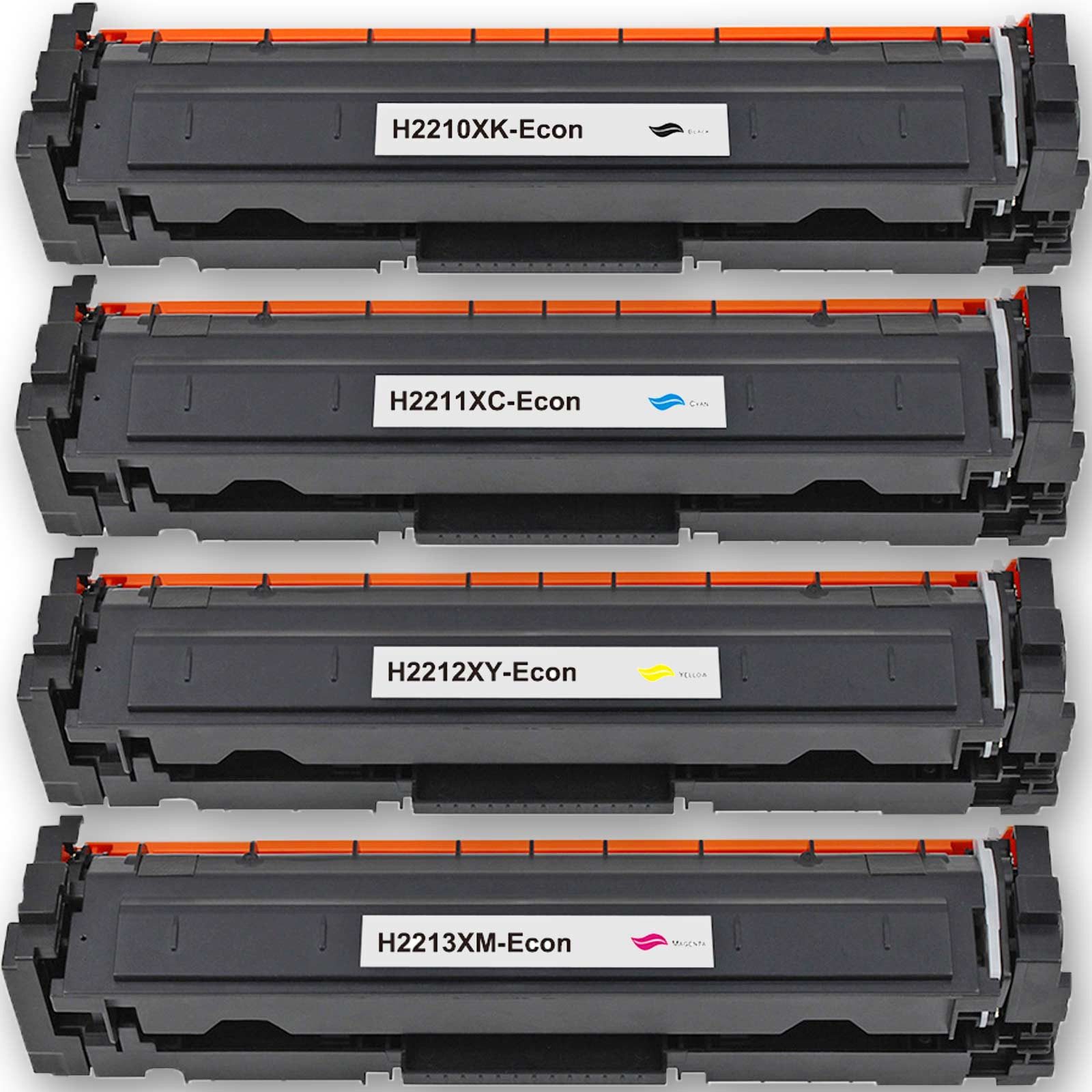 Tonerkartusche Gigao 207X Toner Set CMYK für HP Color LaserJet Pro M255dw mit Chip, (Kompatibel für HP Color LaserJet Pro M 255 dw 207X, Druckleistung bis ca. Seiten), fdw