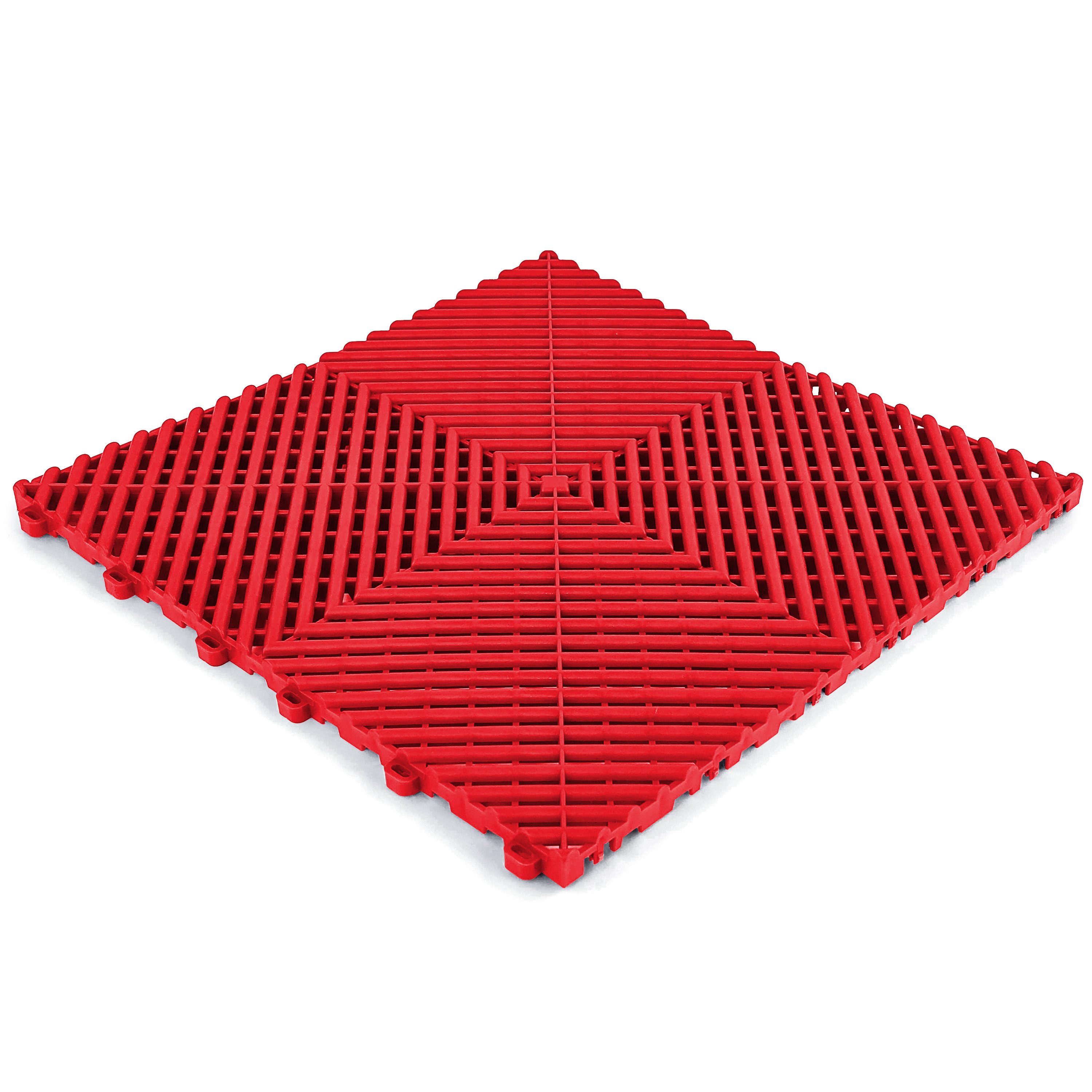 RAMROXX Klickfliesen Performance Bodenfliese Garagenboden Rot 40x40cm 6 Stück 0,96qm