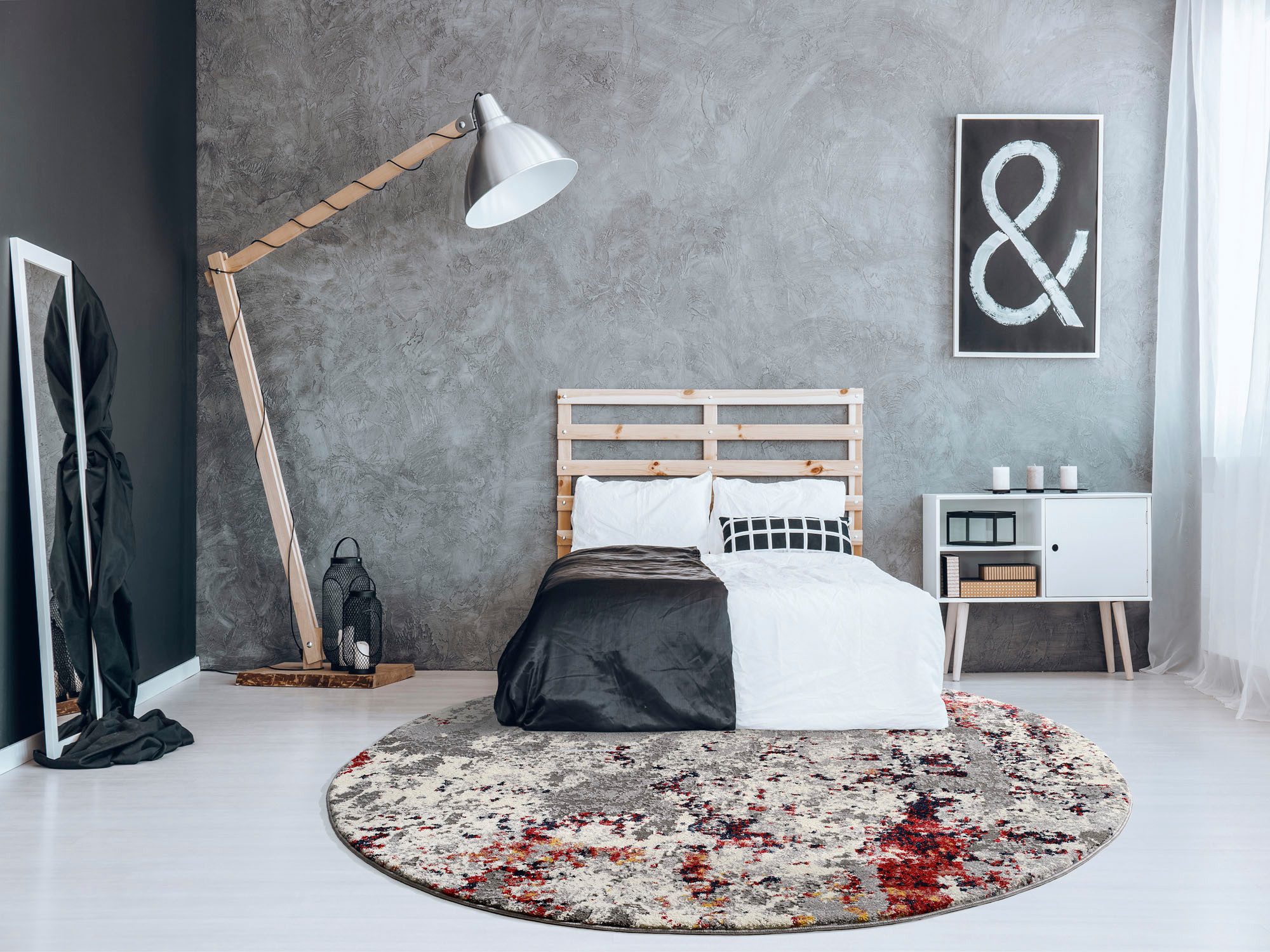 OCI DIE TEPPICHMARKE Teppich HIGH & LOW EIGHT, rund, Höhe: 20 mm, Hochflor, Langflor, 3D Hochtief-Optik, Wohnzimmer