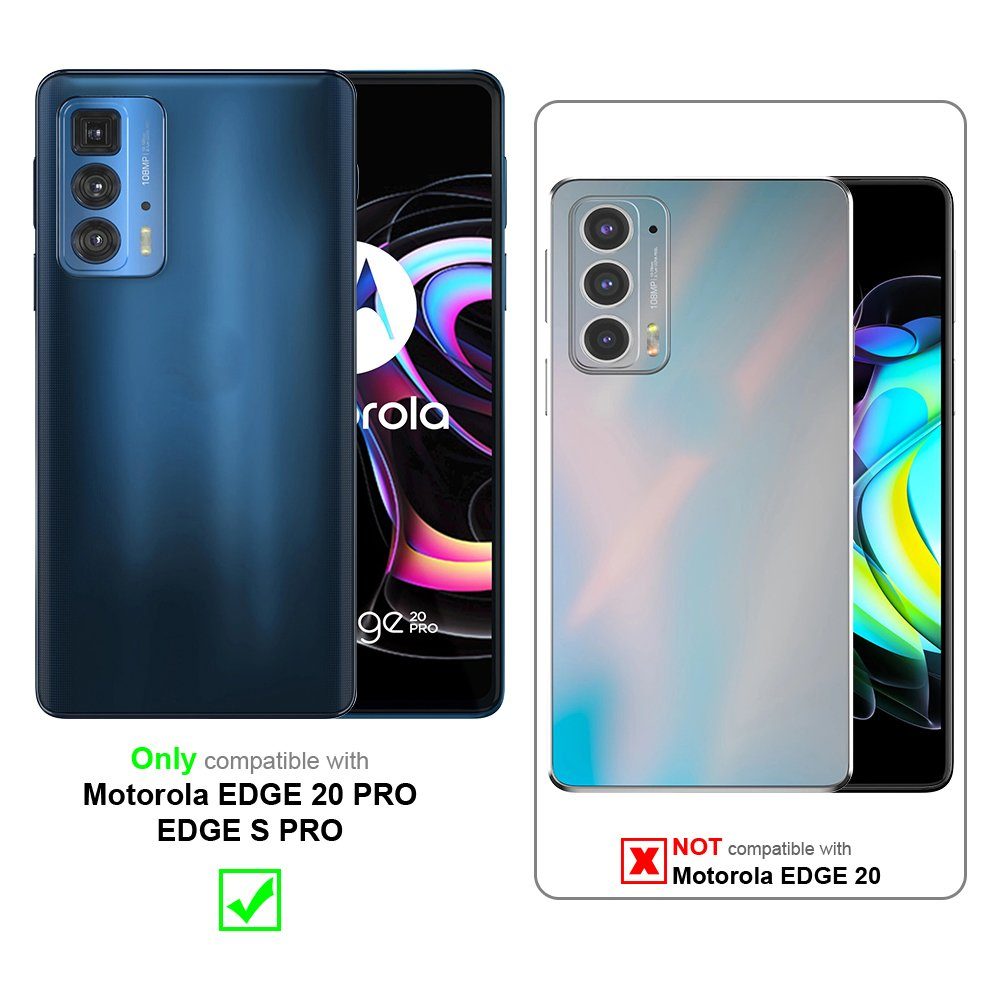 Cadorabo Handyhülle für Motorola EDGE 20 PRO / EDGE S PRO Hülle Motorola EDGE 20 PRO / EDGE S PRO, Hülle Schutzhülle Blumen Flower mit Standfunktion Kartenfach Magnet