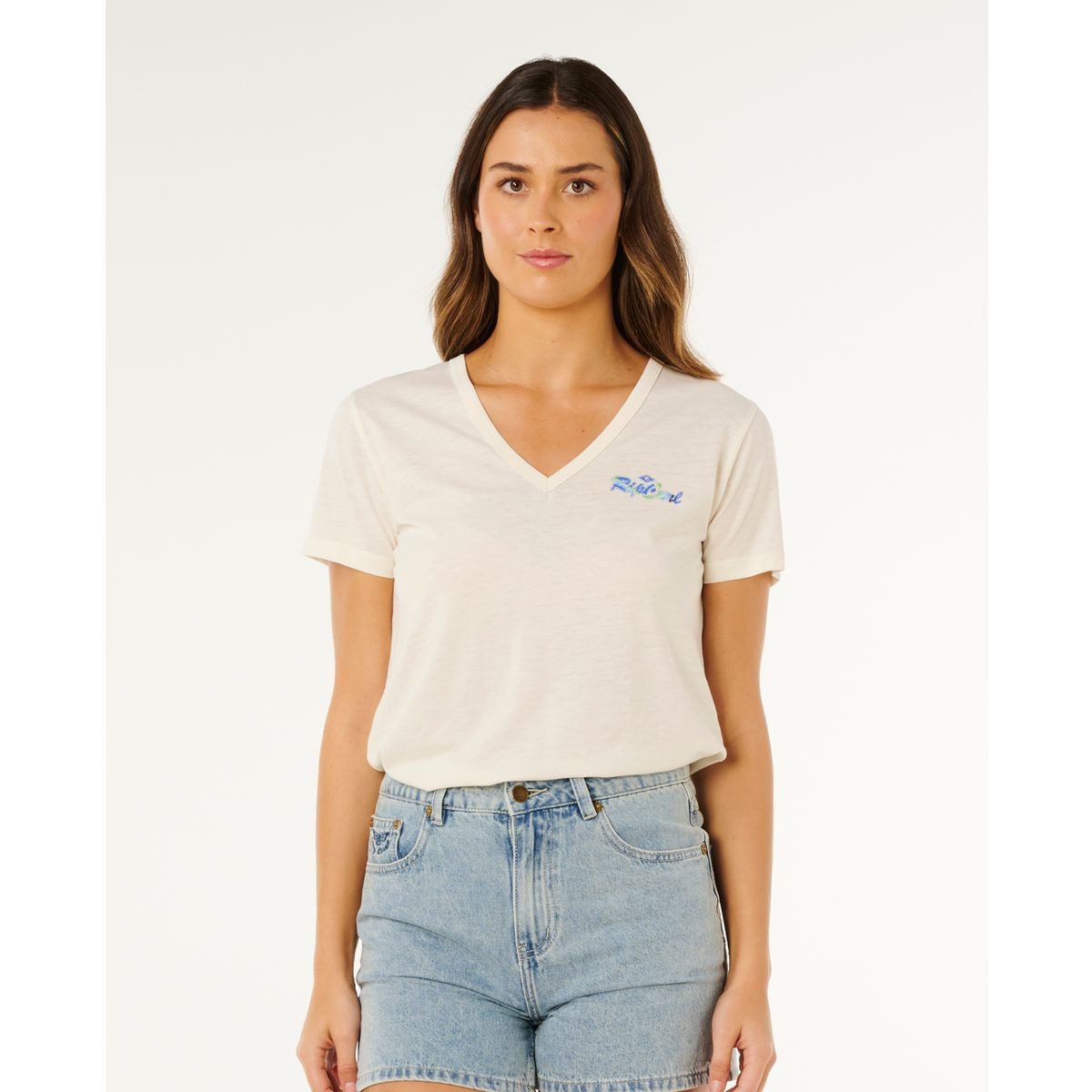 Rip Curl Kurzarmshirt Layday Standard Tee Lässiges T-Shirt mit Vintage-Look, Front- und Rückendruck und