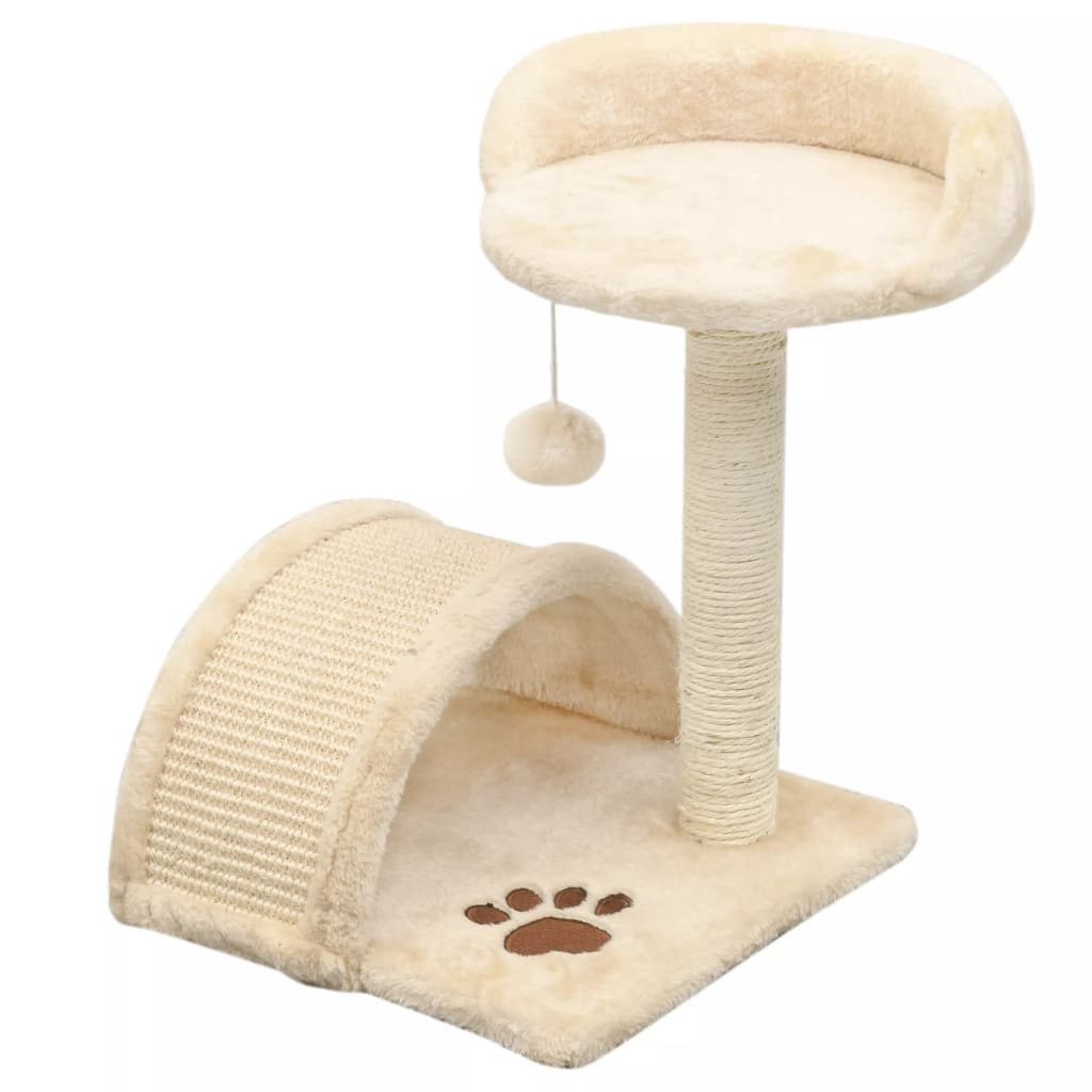 vidaXL Kratzbaum 40 cm Katzen-Kratzbaum Sisal 40 cm Beige und Braun