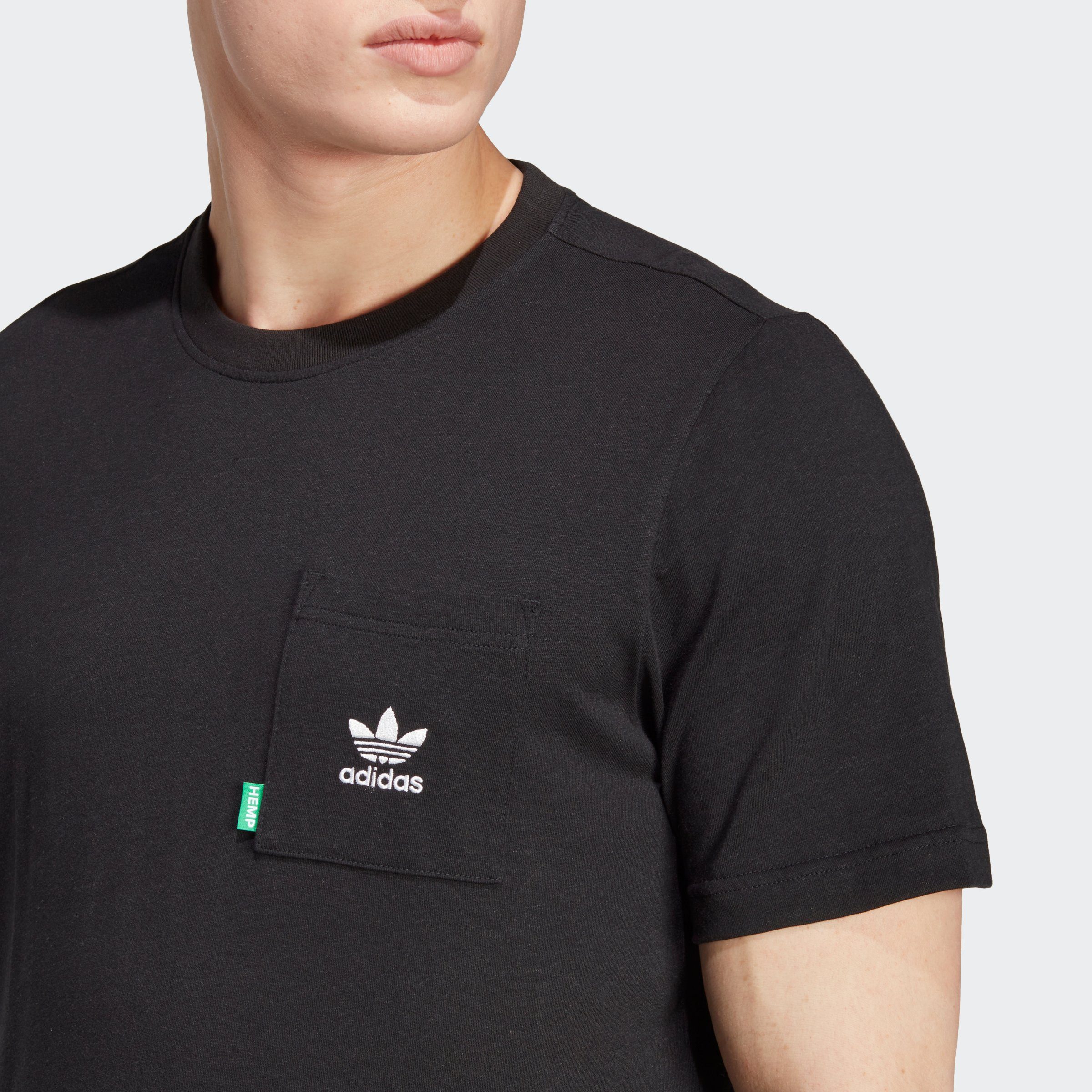 T-Shirt Black MADE HEMP ESSENTIALS+ Originals adidas WITH