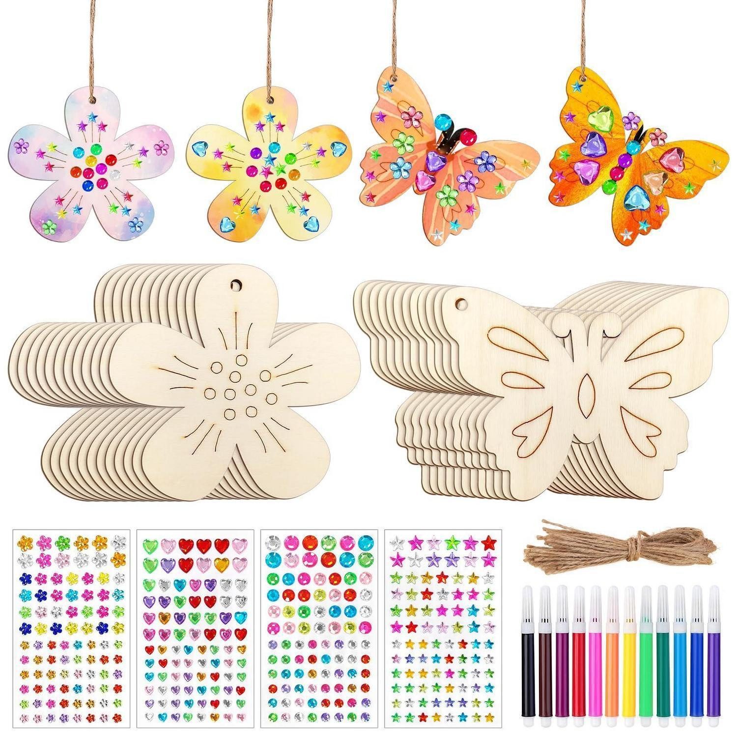 LuxusKollektion Kreativset Bastelset Schmetterling & Blume 40tlg.