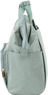 LÄSSIG Wickelrucksack Glam, Goldie, Backpack mint, PETA-approved vegan