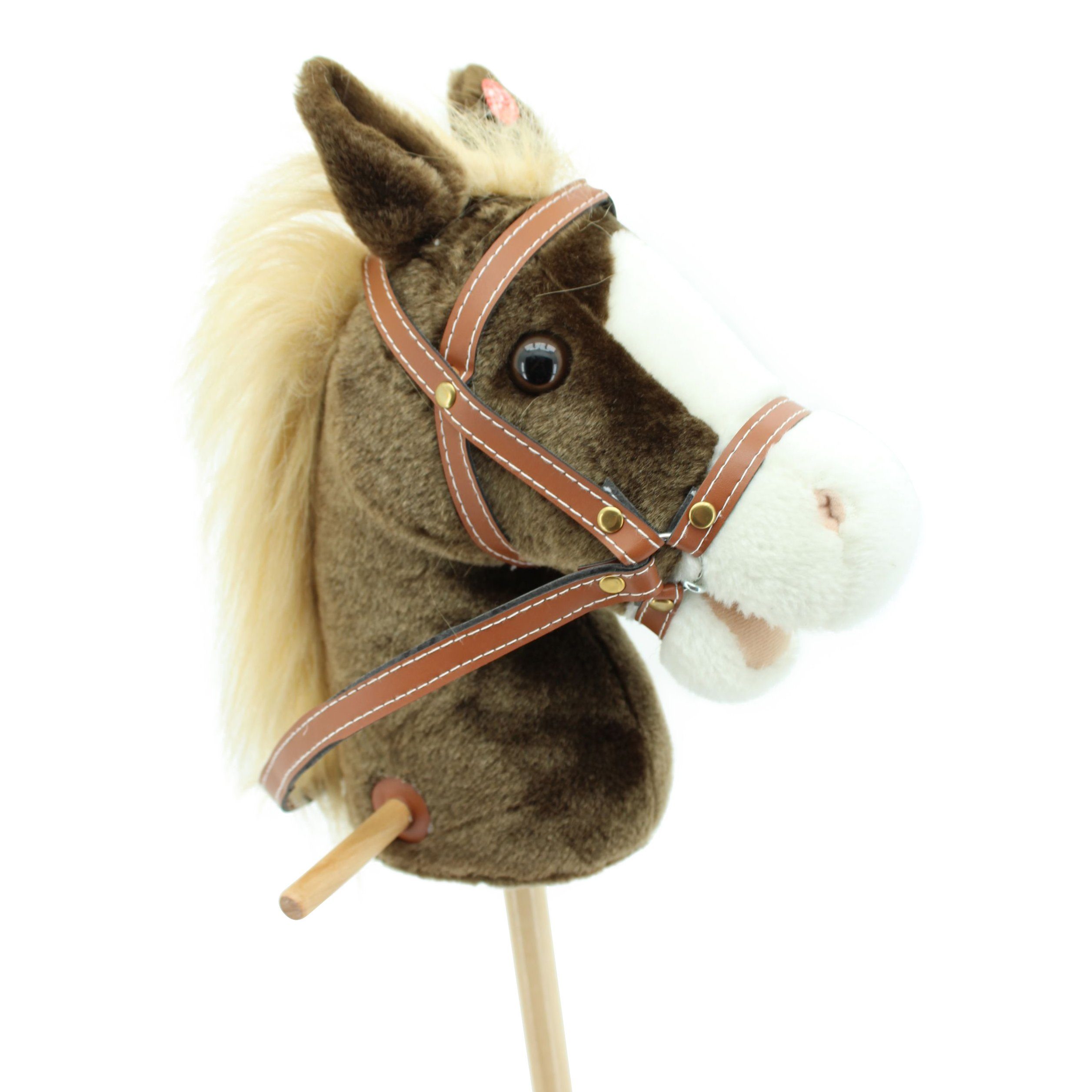 Sweety-Toys Steckenpferd Sweety Toys 6410 Steckenpferd MISS CHOCOLATE braun mit Soundfunktion, mit Sound
