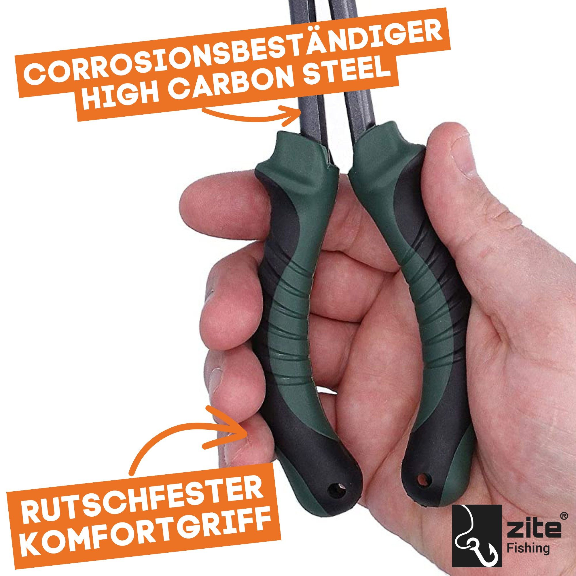 Zite Anglerzange Hakenlöser-Zange XXL, gebogen für mühelose Hakenentfernung