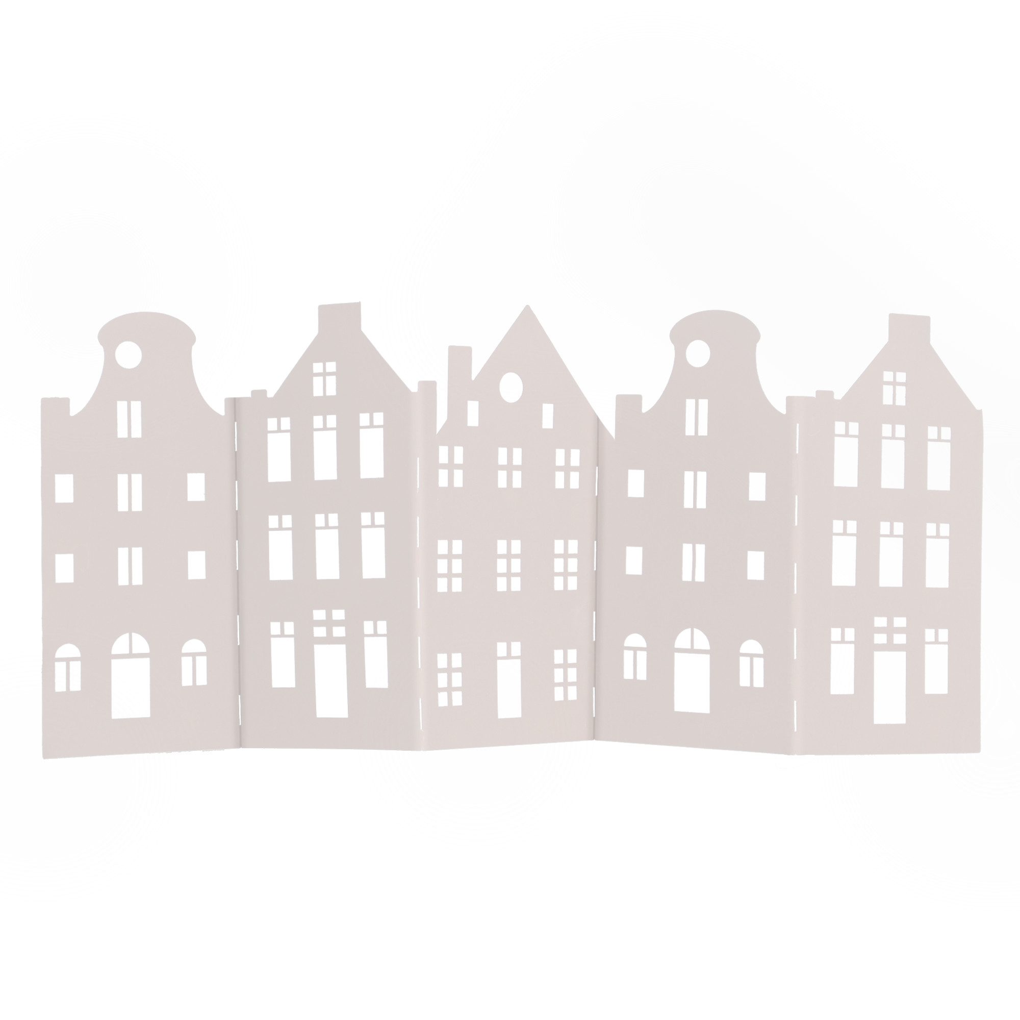 UNUS HOME Dekofigur Klappbare Metall-Häuserreihe (weiß), Stilvoll in Weiß, günstig online kaufen