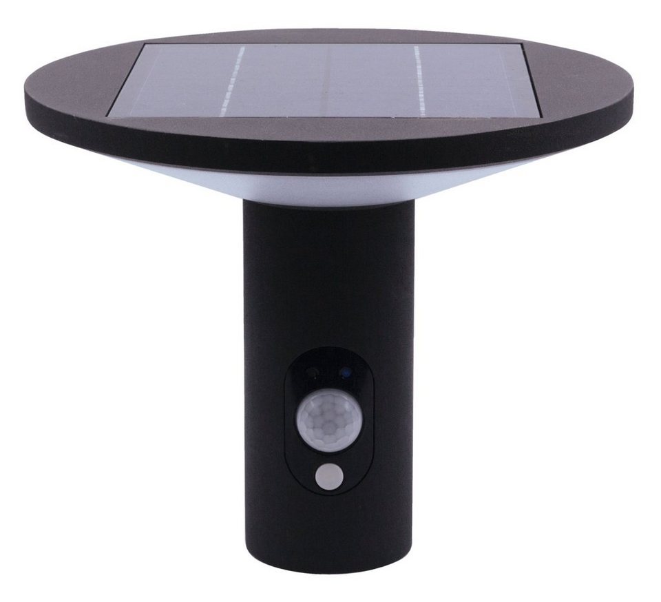 HEITRONIC LED Solarleuchte Karina, Ein-/Ausschalter, LED fest integriert,  Warmweiß, Solar-Wand-Außenlampe,kein Stromanschluss,+Bewegungsmelder,  Helles warmweißes Licht mit 210 lm Lichtstrom