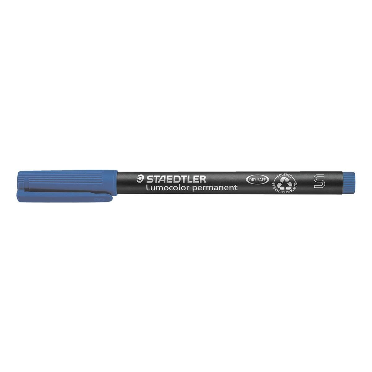 STAEDTLER Permanentmarker Lumocolor permanent S, (1-tlg), wisch- und wasserfest