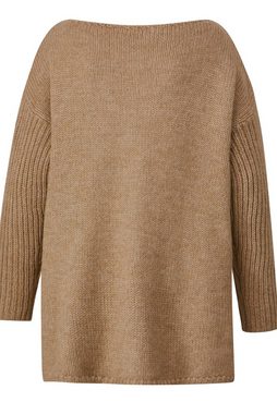 Angel of Style Strickpullover Pullover oversized Zopfmuster U-Boot-Ausschnitt