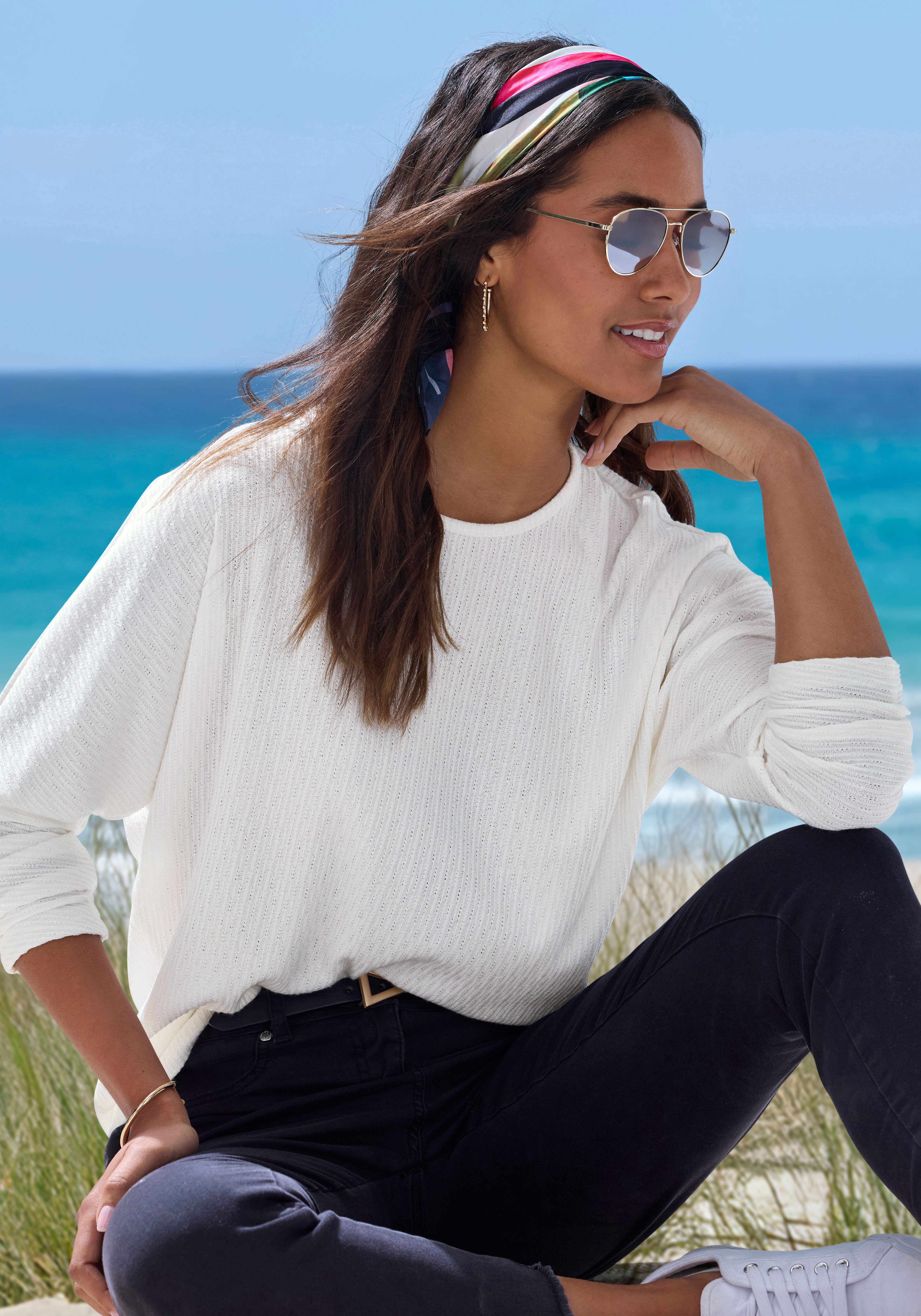 Vivance Langarmshirt in modischer Struktur-Optik (2er-Pack) günstig online kaufen