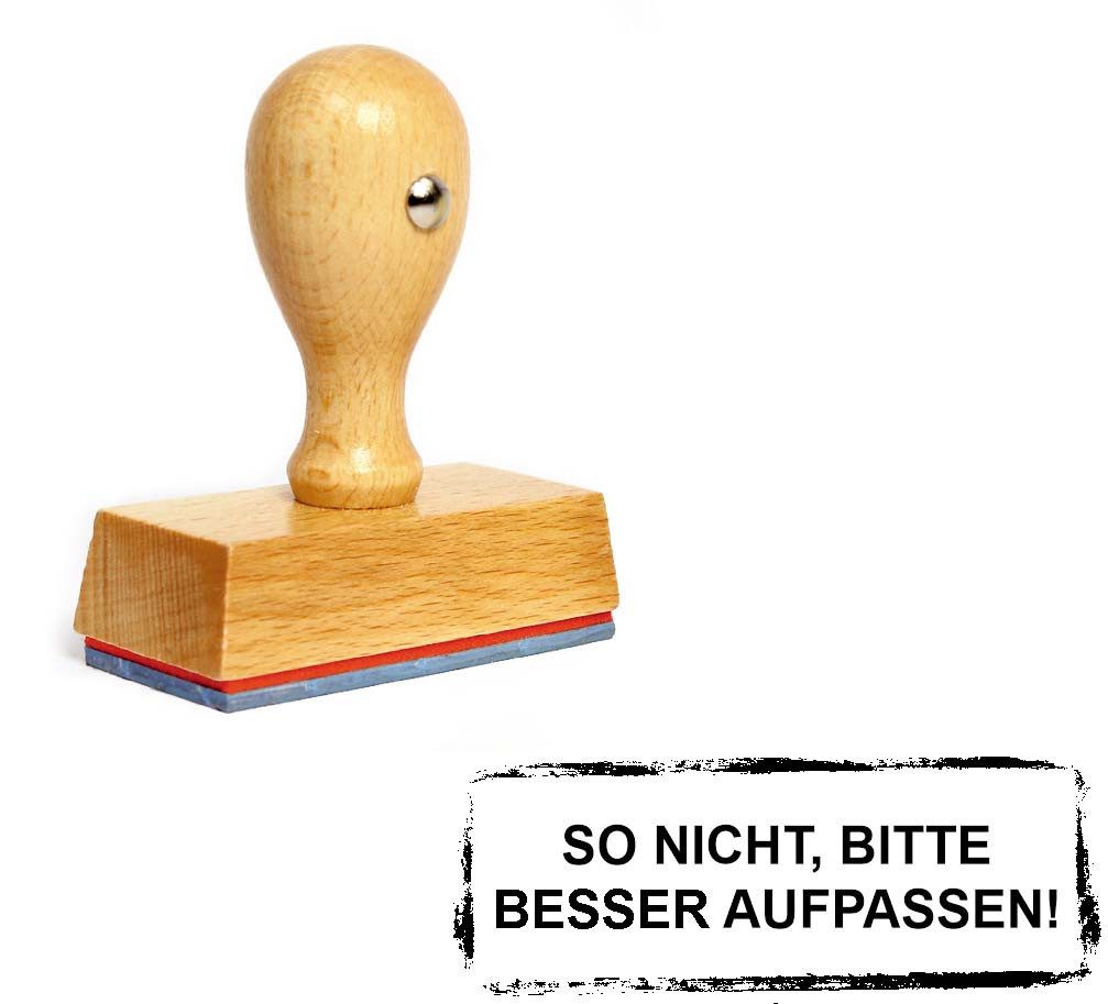 Dekolando Stempel Lehrerstempel SO NICHT BITTE BESSER AUFPASSEN Bürostempel