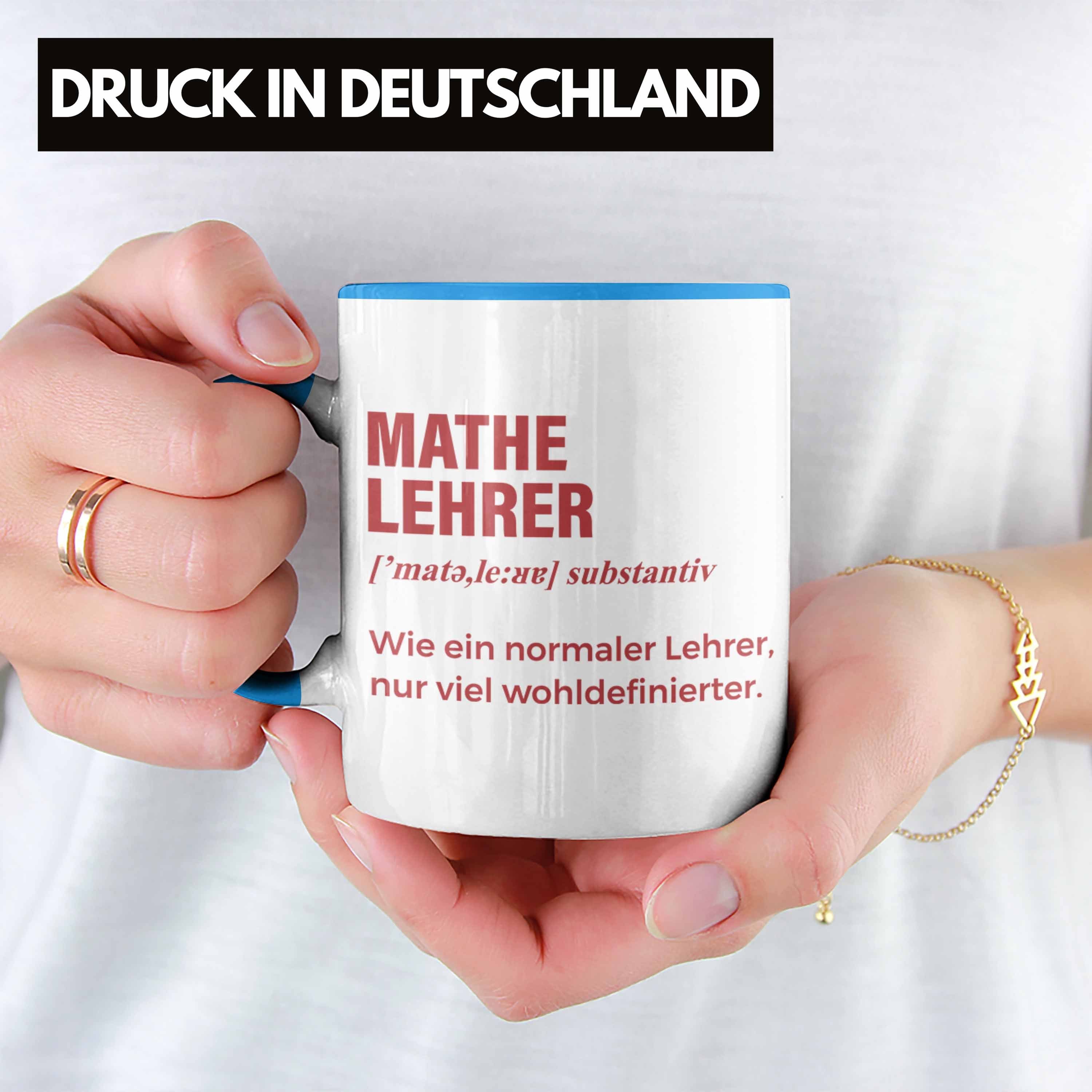 Lustig Mathelehrer Normaler Trendation Trendation Spruch Blau Tassen Mathematiker mit Wie Kaffeetasse Geschenk Lehrer - Tasse ein Tasse