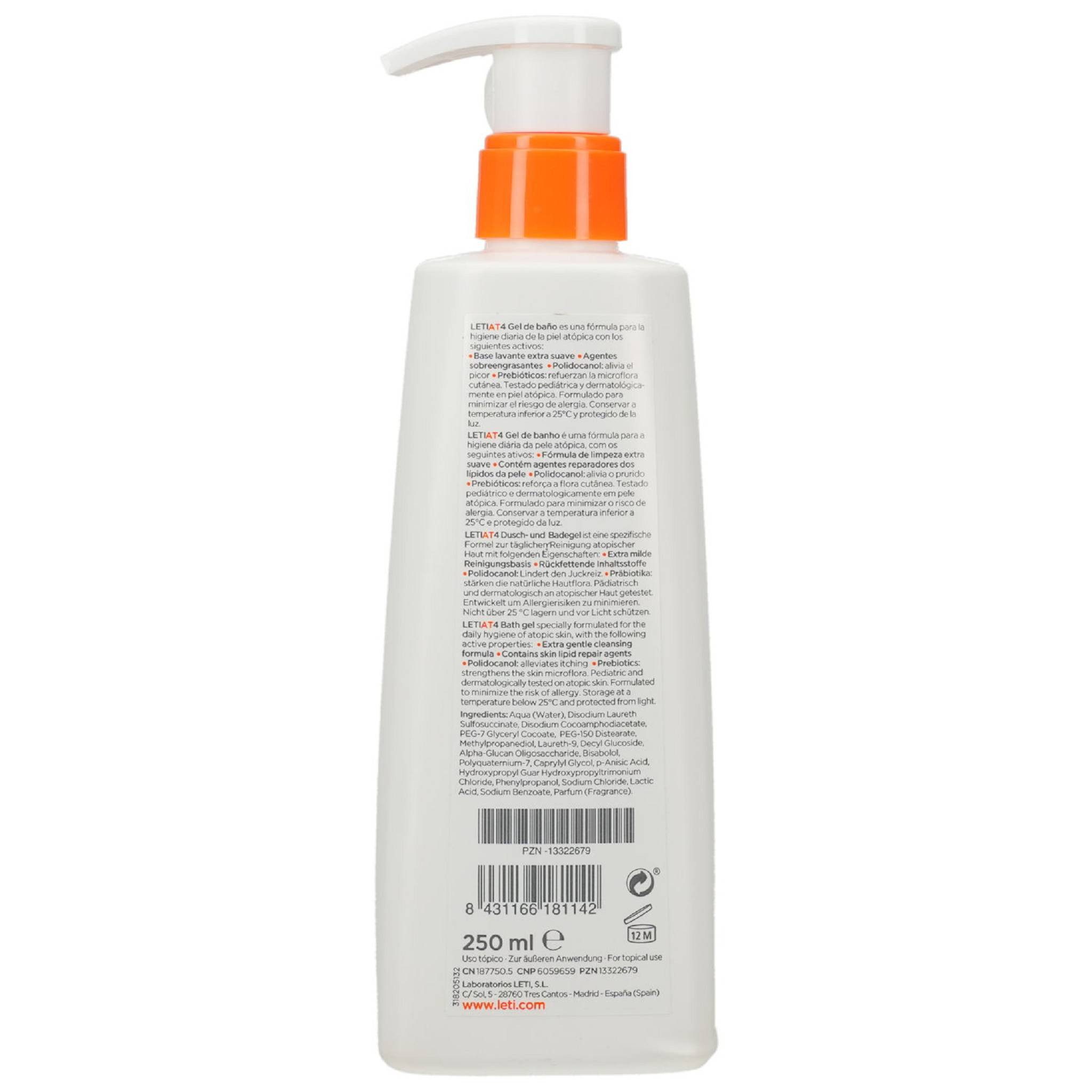 LETI Duschgel LETI AT4 Dusch- und Badegel 250ml PZN 13322679