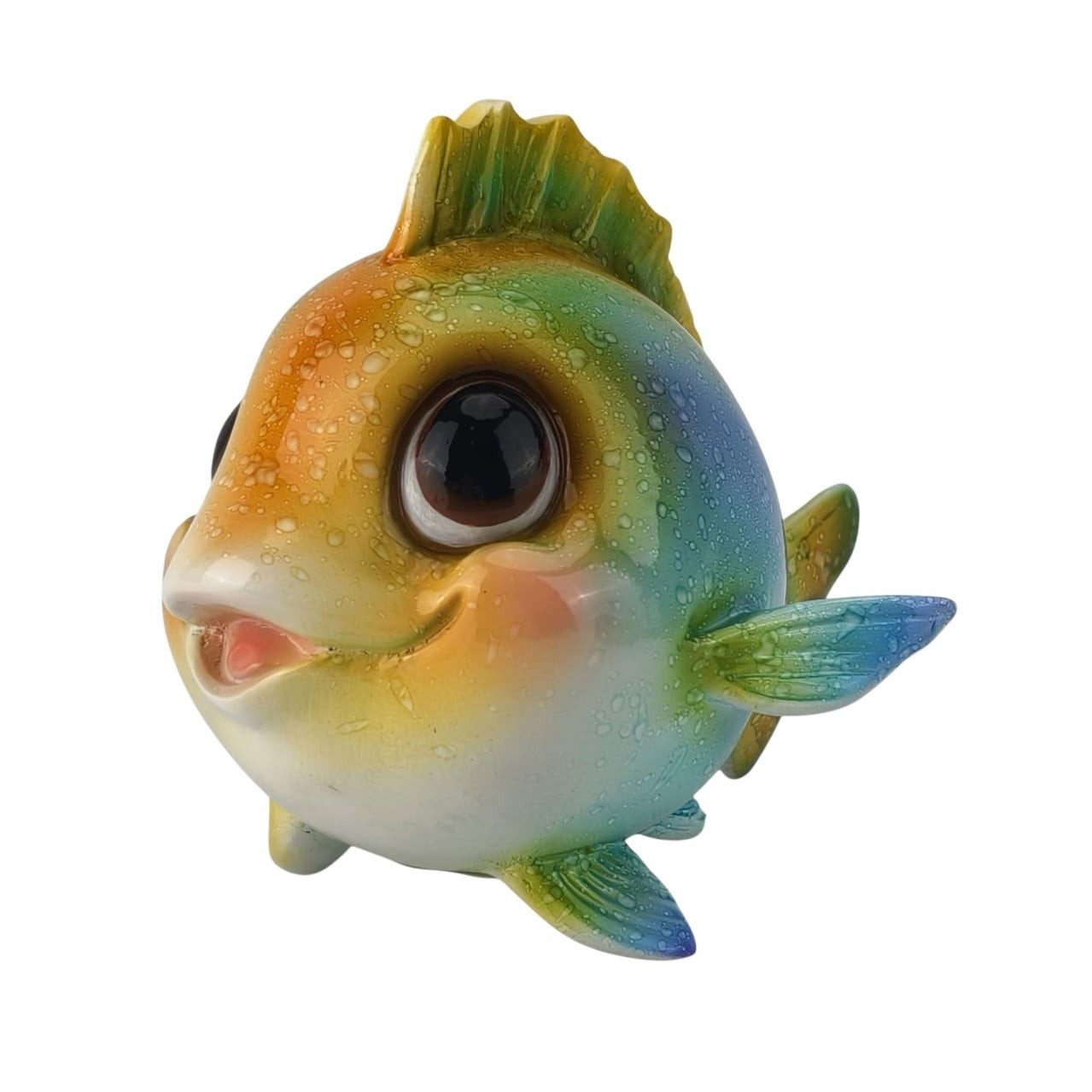 Figurendiscounter Gartenfigur Dekofigur Fisch 11,5 x 15 cm bunt