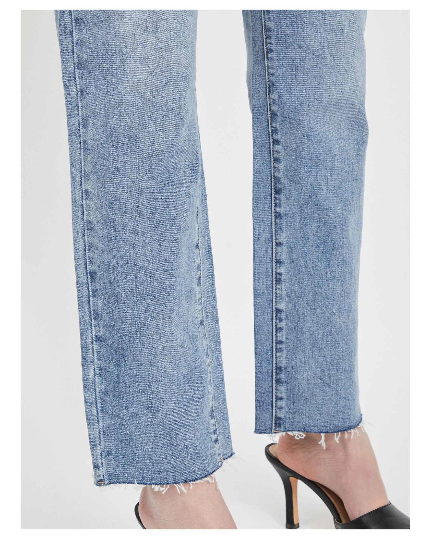 Vila RW Jeans Damen DL VISTRAY 5-Pocket-Jeans verkürzt Fit (1-tlg) Straight