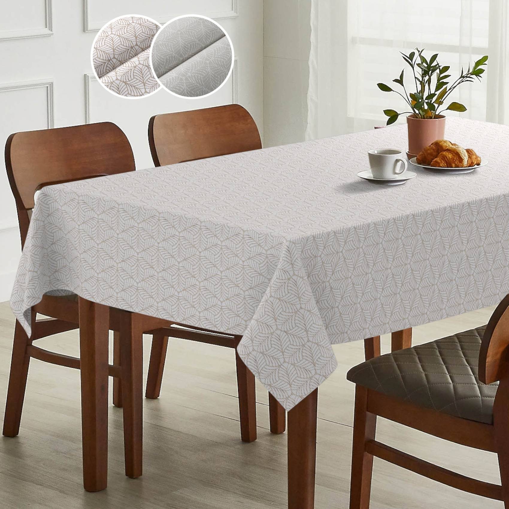 ANRO Tischdecke mit Beschichtung Tischwäsche Ästhetik günstig online kaufen