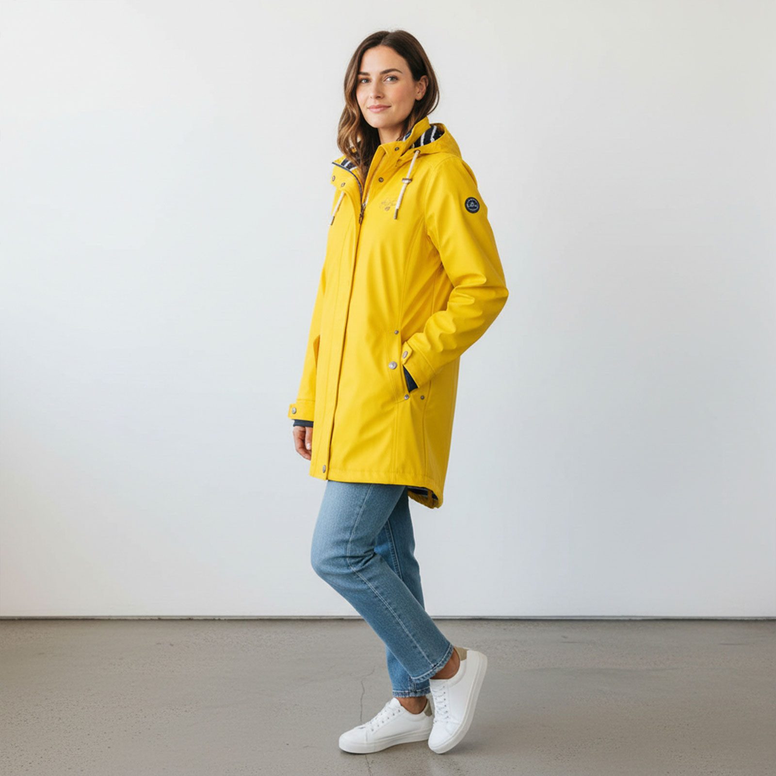 Dry Fashion Regenjacke Kiel Damen Regenmantel Kiel mit verstellbarer Kapuze - wind- & wasserdicht