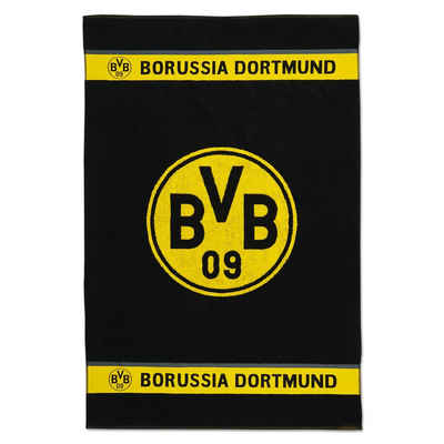 BVB Badetuch »BVB-Badetuch Emblem 100x150 cm«, Baumwolle (1-St), mit Schlaufe