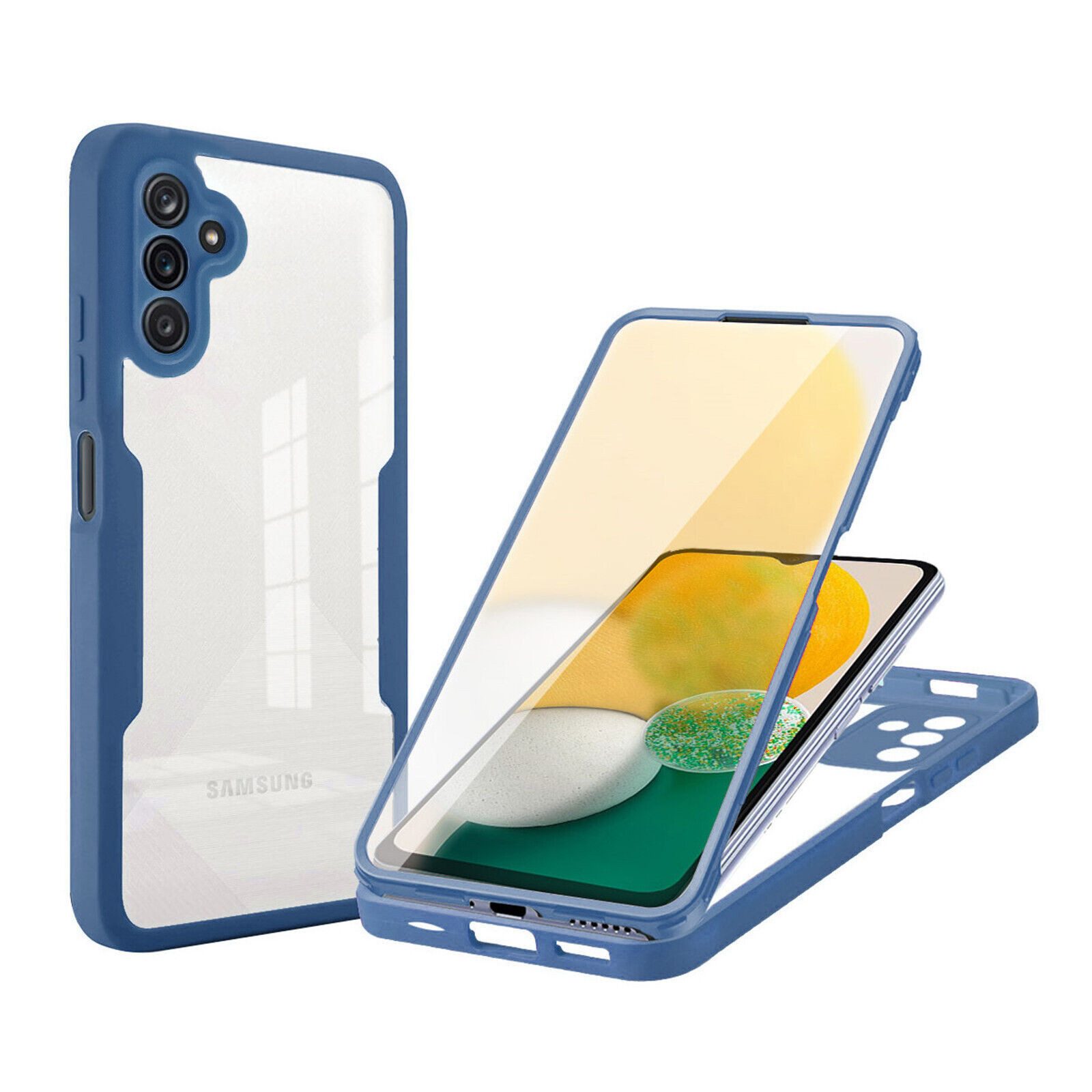 betterfon Handyhülle für Samsung Galaxy A14 2-teiliges 360° TPU Schutzcase, Rundumschutz mit integrierter Displayabdeckung und klarer Sicht