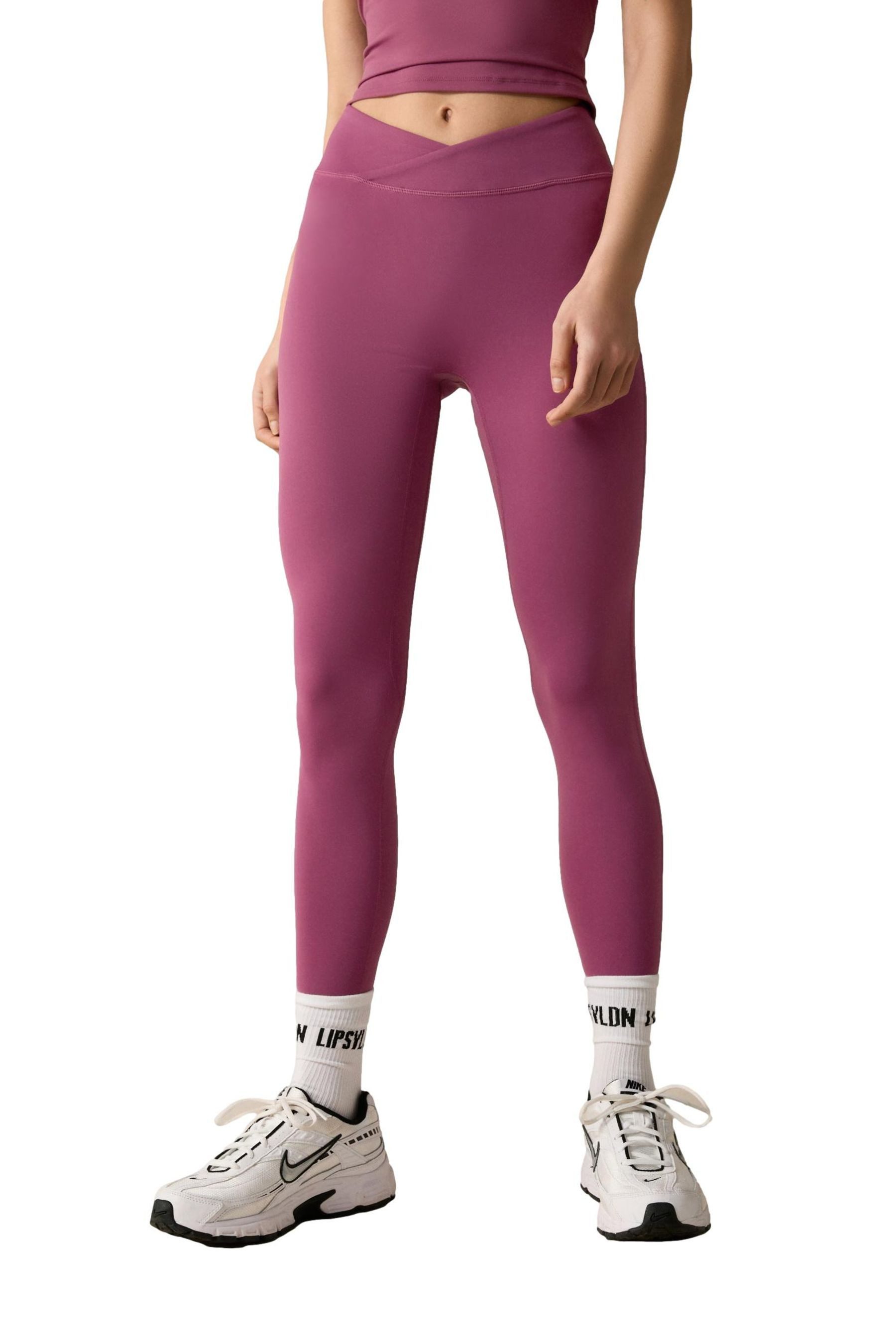 Highwaist Leggings Lipsy Leggings mit überkreuztem Bund