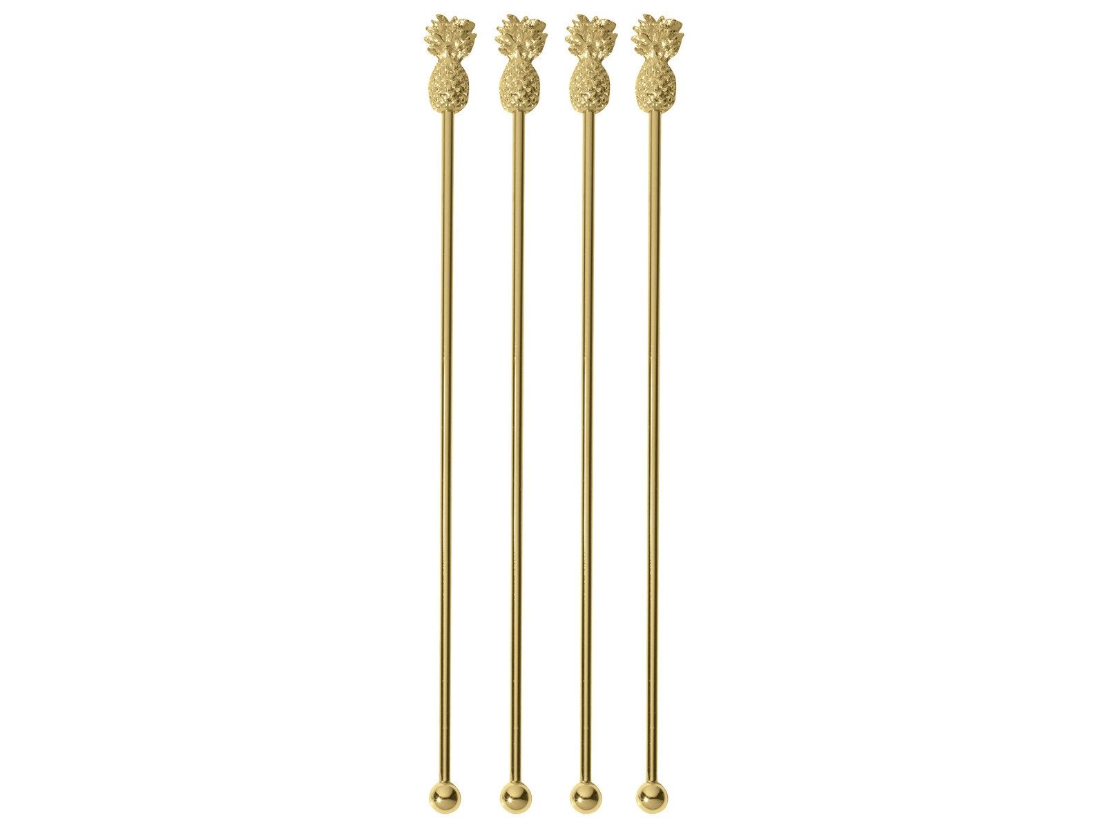 Cocktail-Set Bar Utensils Rührer Ananas gold Set4