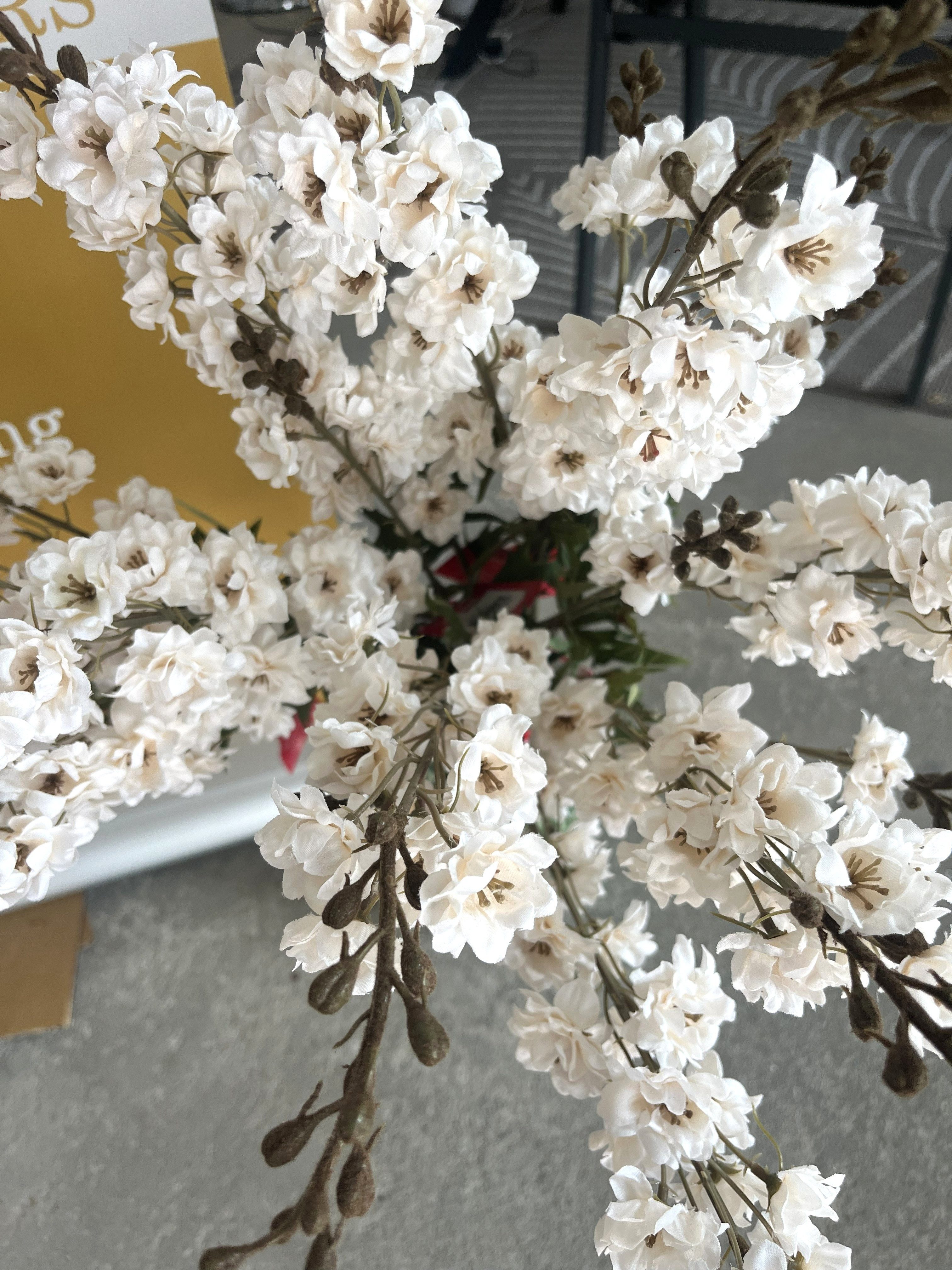 Kunstblume Kunststielblume RITTERSPORN cream 85 cm, Goods NL