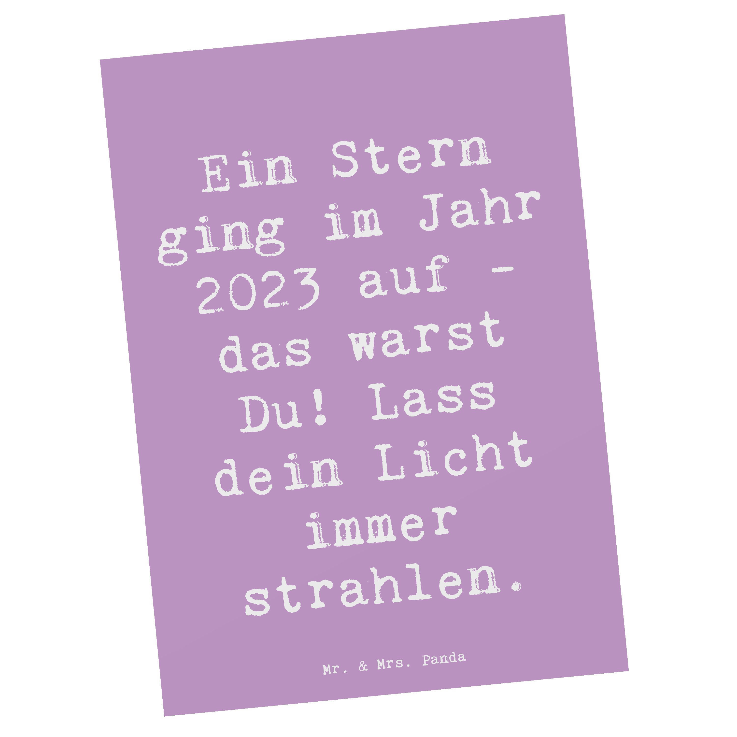 Postkarte 2023 Geburtstag Stern - Lavendeltraum - Geschenk, Ein Stern ging im J