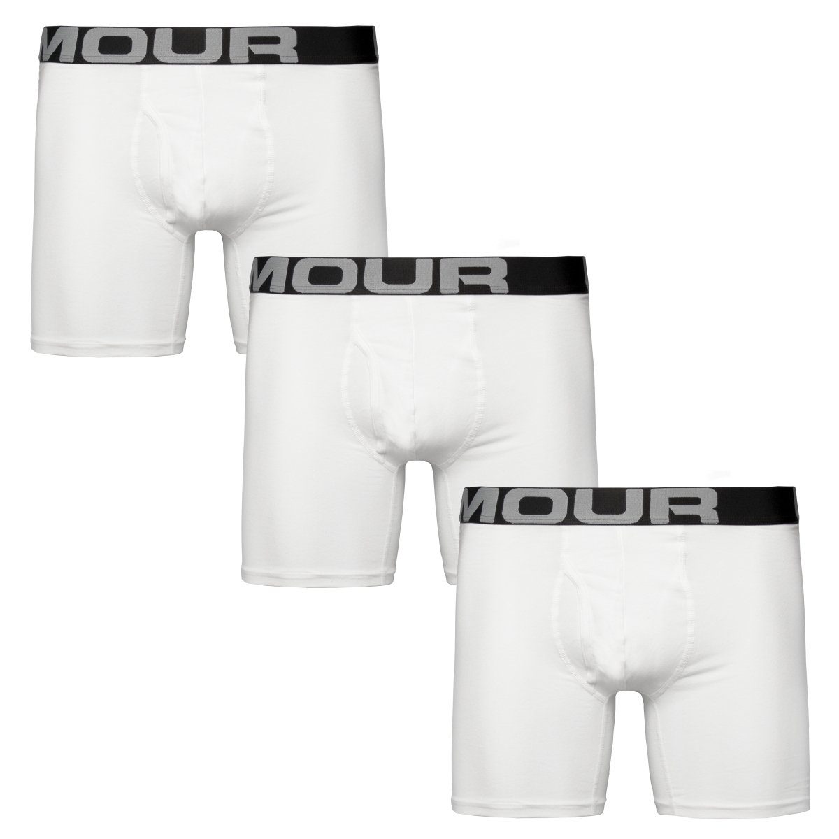 weiss Herren Armour® 3 (3-St) Under Boxershorts Pack Charged 6in Cotton