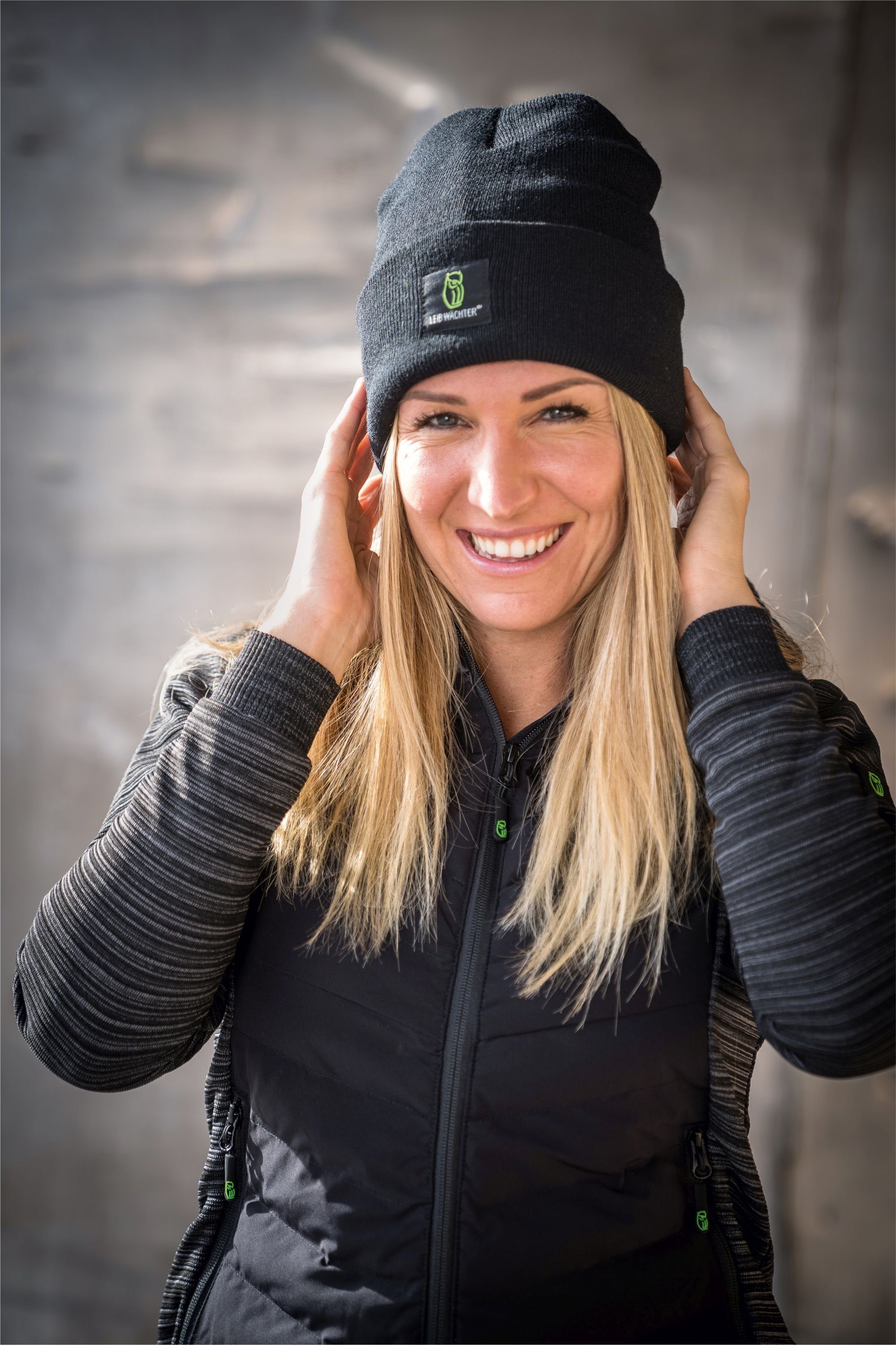 Leibwächter Strickmütze Leibwächter Beanie Mütze schwarz günstig online kaufen