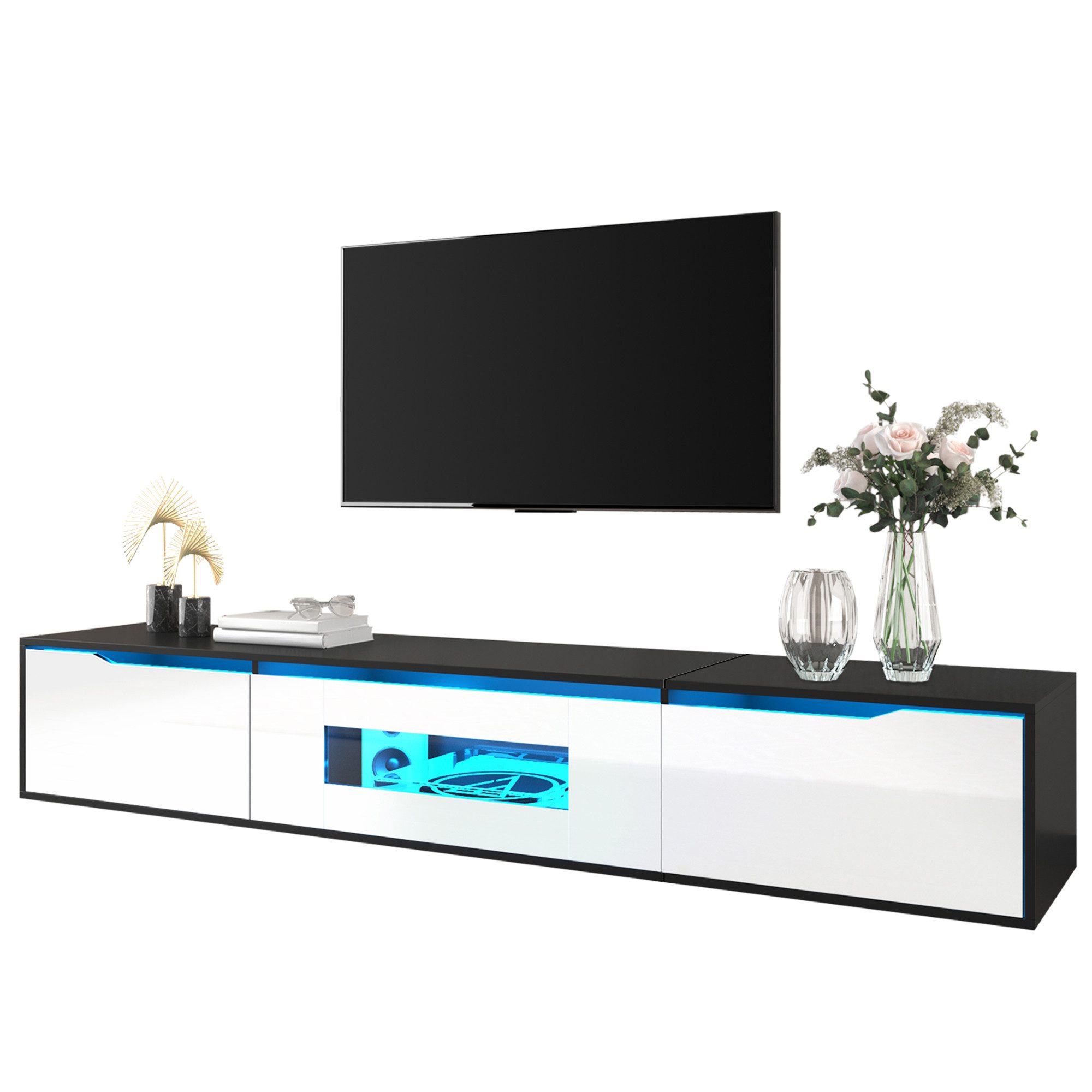TV-Schrank Lowboard / TV‑Schrank / TV‑Lowboard mit Hochglanz