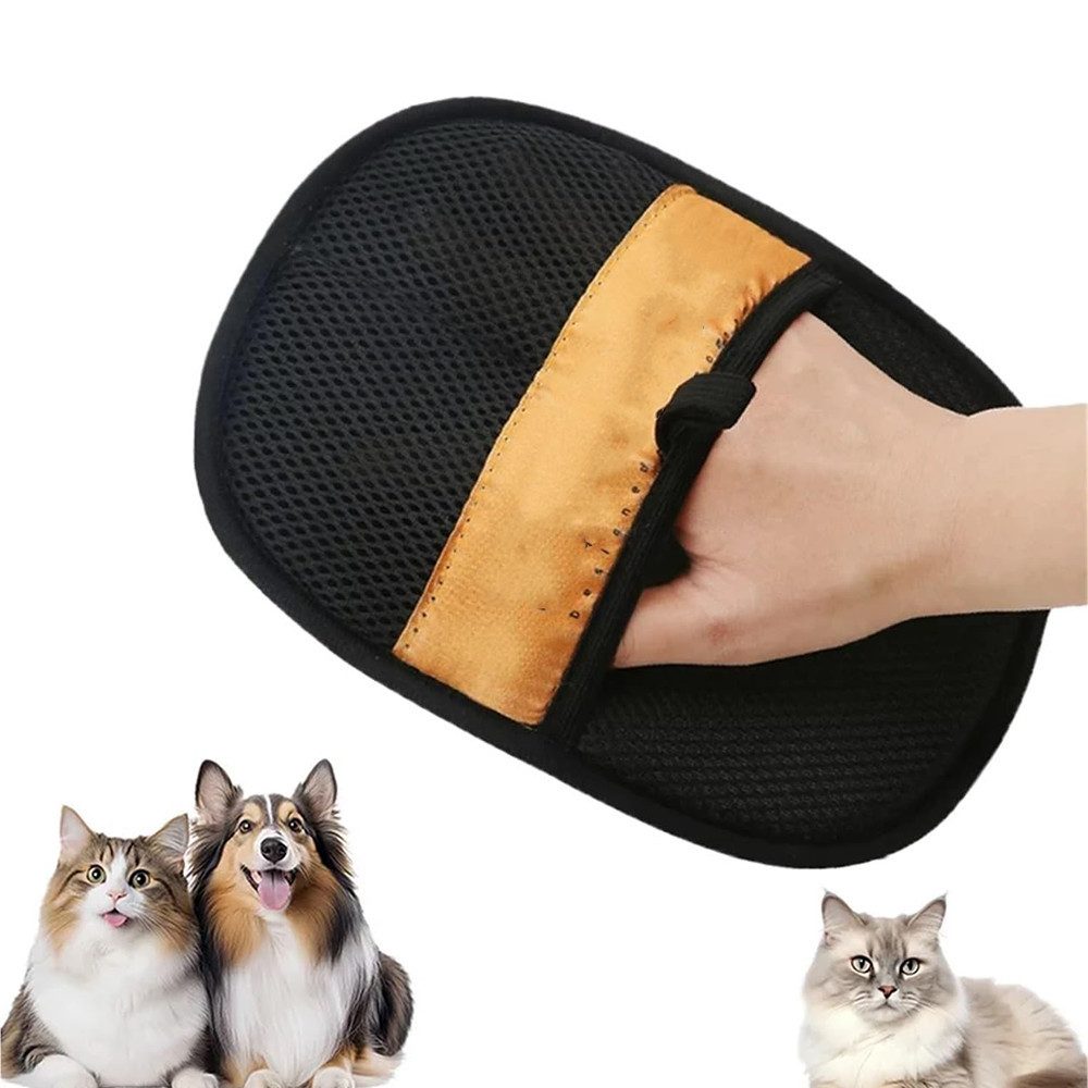 Fellpflegehandschuh Wiederverwendbare statische Haustierhaare für Katzen& Hunde Handschuhe