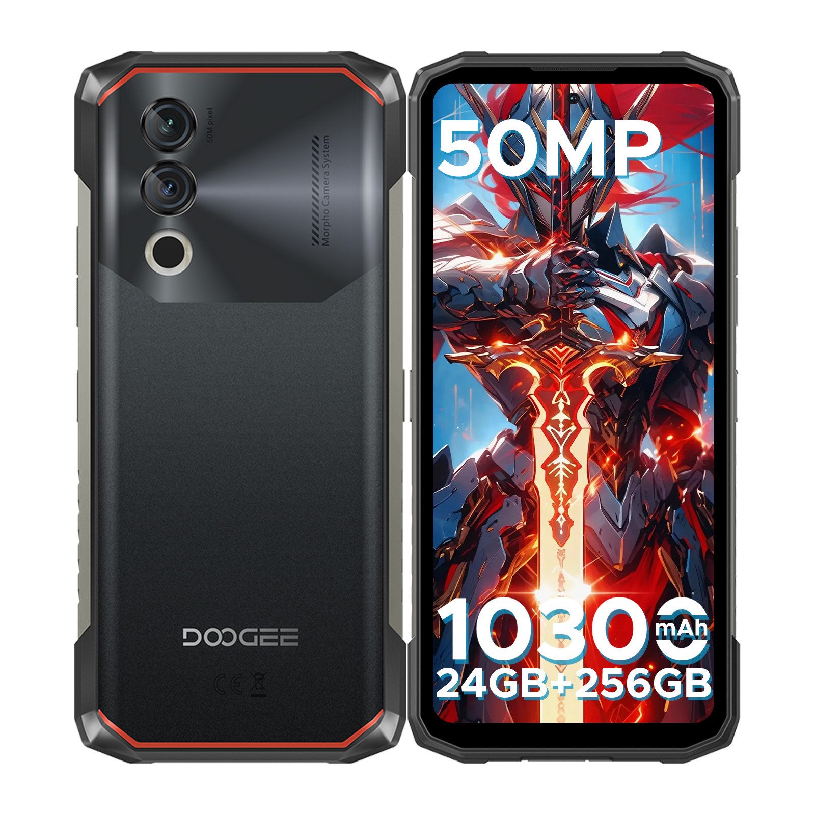DOOGEE Blade 10 Power 24GB+256GB(TF 2TB),50MP AI Kamera Handy Ohne Vertrag Smartphone (6.6 Zoll, 256 GB Speicherplatz, 50 MP Kamera, 10300mAh &18 W Schnellladung,6.6 Zoll HD+ 90Hz Display Handy)