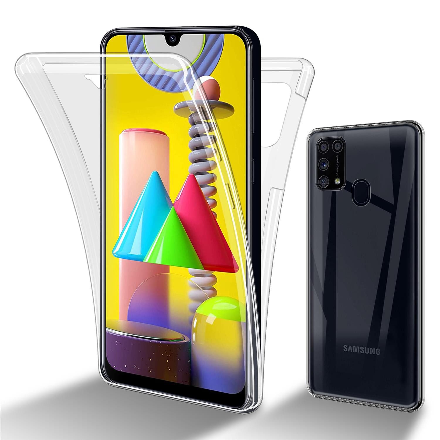 Cadorabo Handyhülle für Samsung Galaxy M31 Hülle Samsung Galaxy M31, Flexible Case Handy Schutzhülle - Hülle - Back Cover 360° Grad