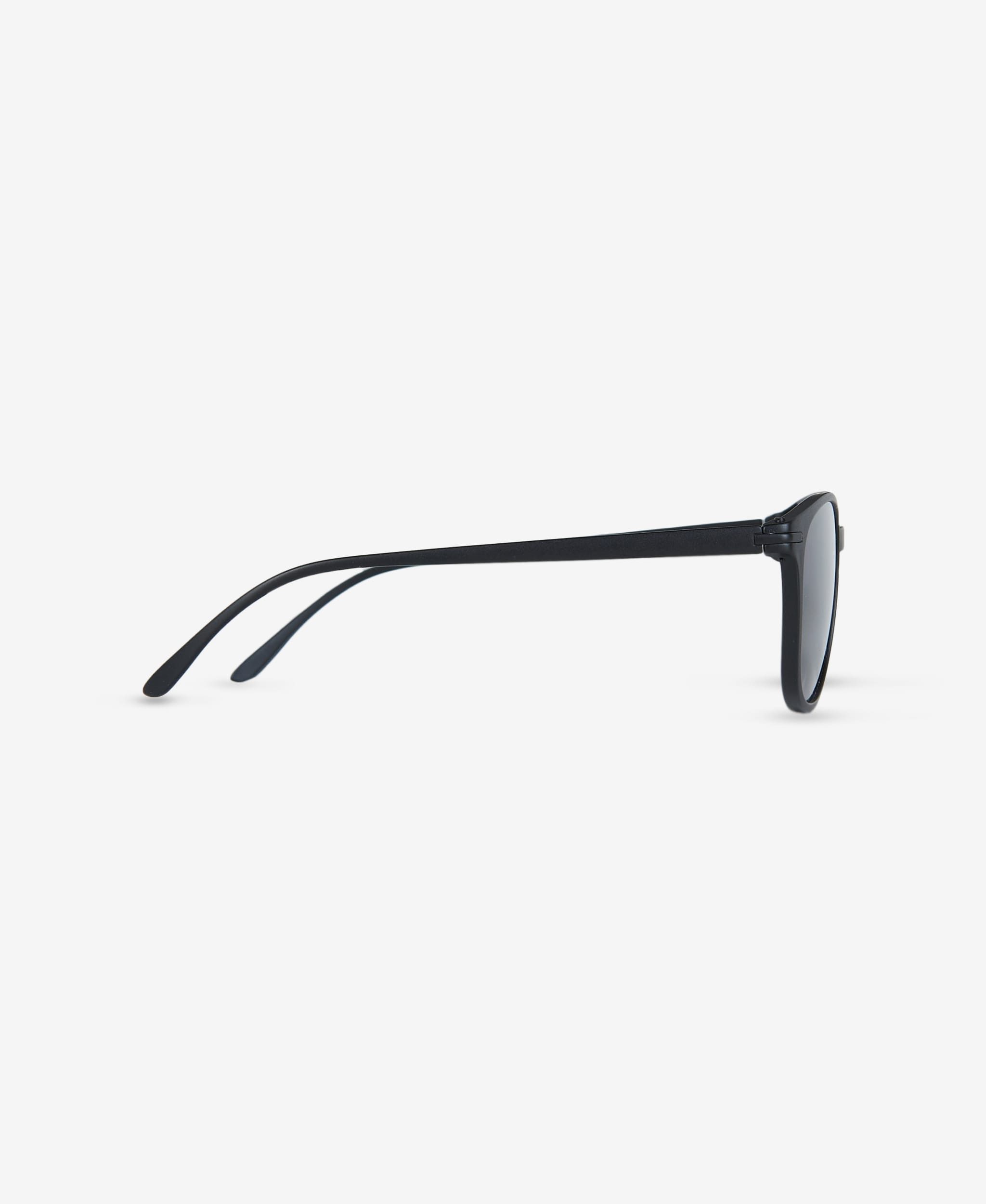 GLAMIRA Sonnenbrille Mattschwarze Runde Unisex-Sonnenbrille (1-St) mit polarisierten Linsen