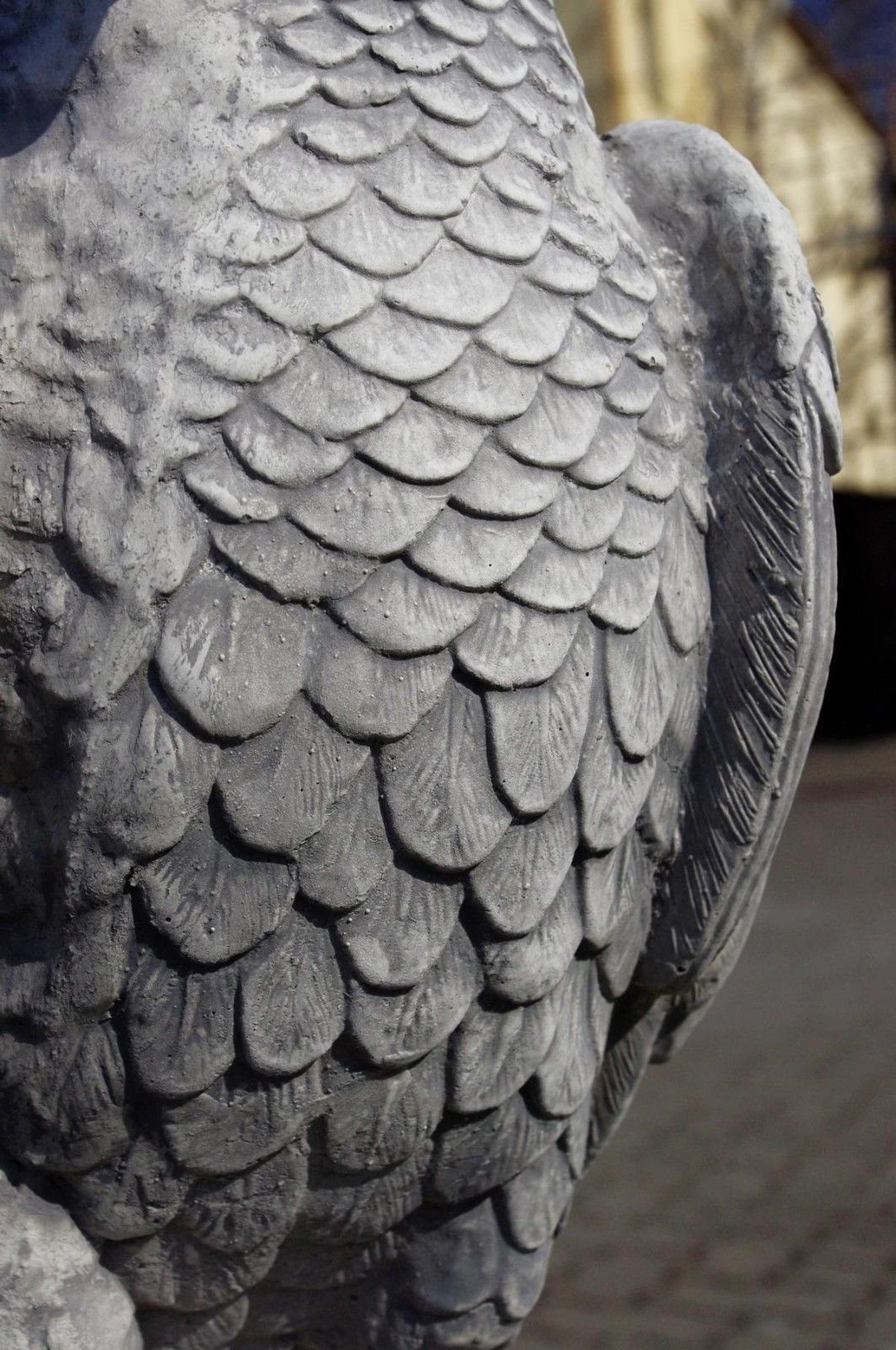 Wohndesign Papageien Ara Antikes Steinfiguren Garten Kakadu Figuren Vogelfiguren Gartenfigur x 2