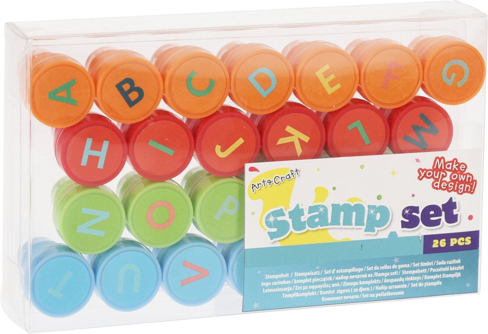 Koopman Stempel Bunt, Stempelset, 26 Teile, Kinderstempel, Stamp Set